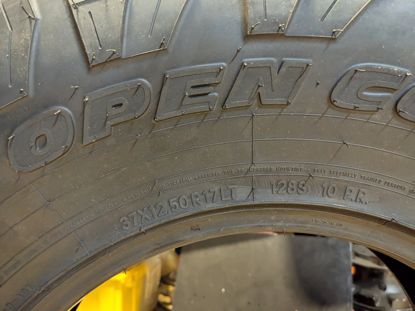 TOYO OPEN COUNTRY AT III BSW LT 37 12.5 17 128S ALL TERRAIN TIRE 357010
