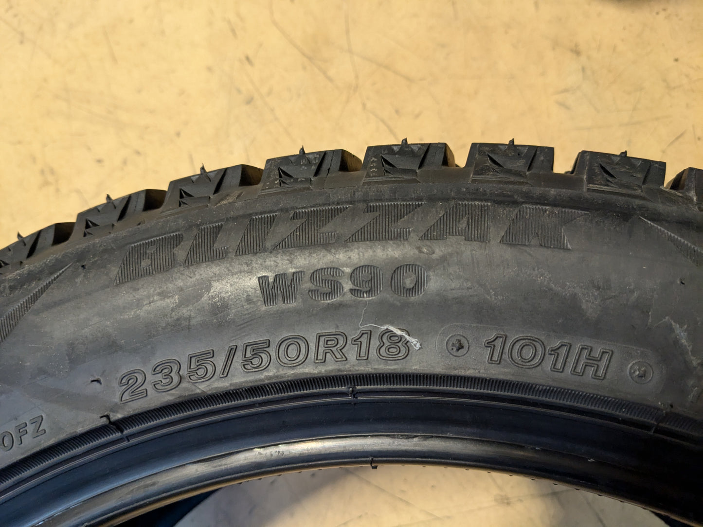 BRIDGESTONE BLIZZAK WS90 BSW P 235 50 18 101H XL WINTER TIRE 001117
