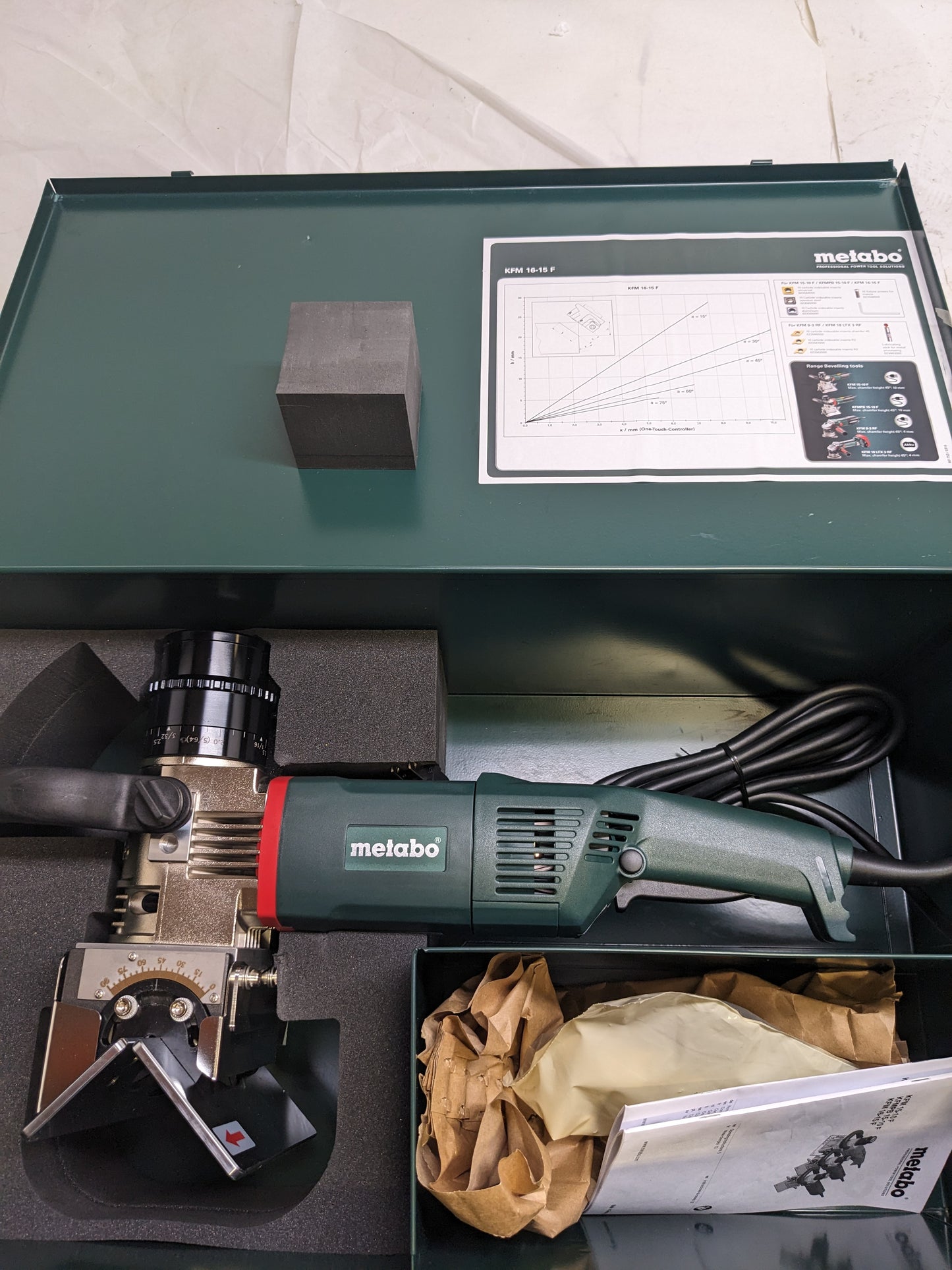 METABO KFM 16-15 F BEVELLING TOOL FOR METAL 1600W NEW R27