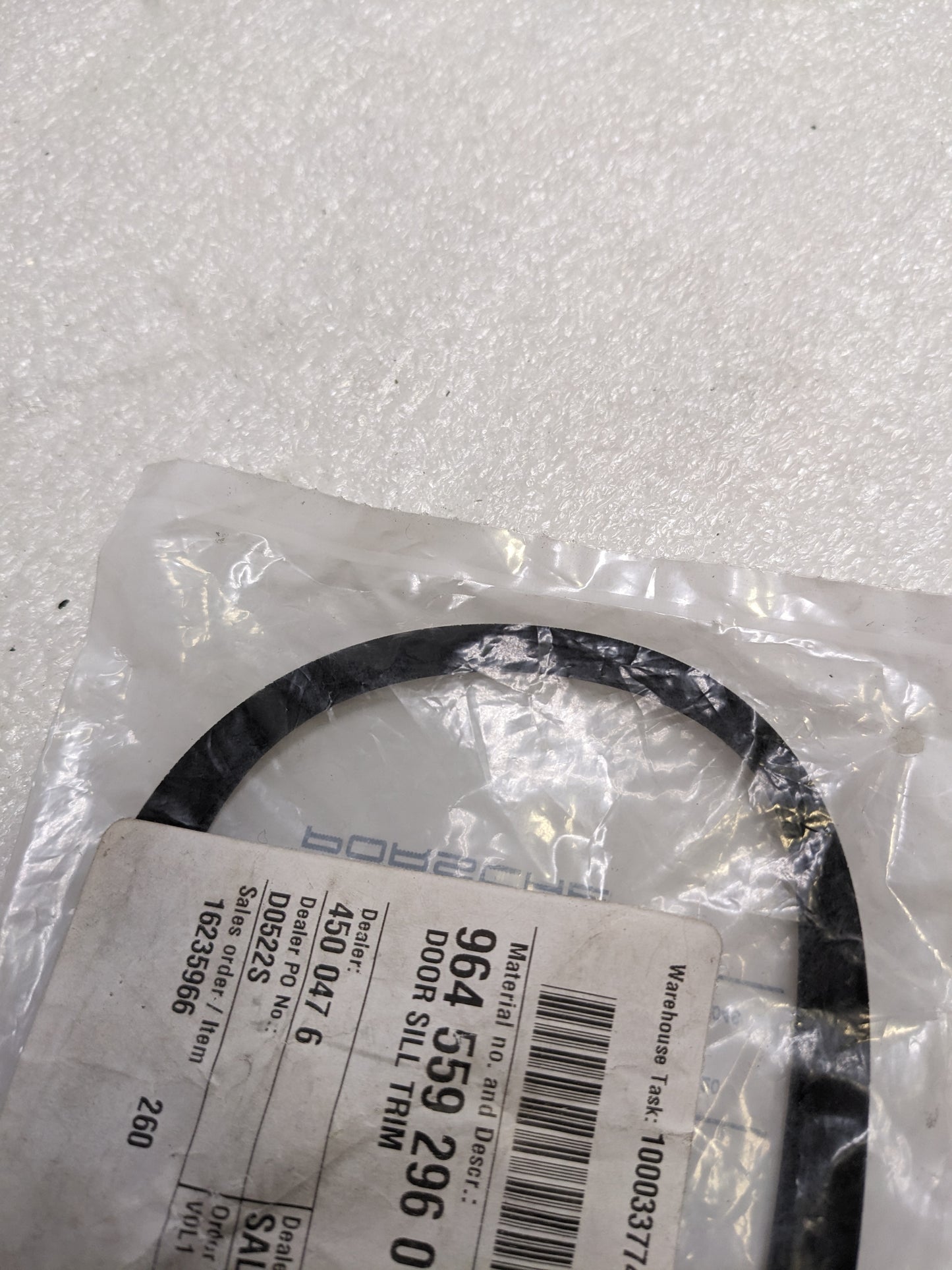 PORSCHE 9645592960101C DOOR SILL TRIM NEW R23T2