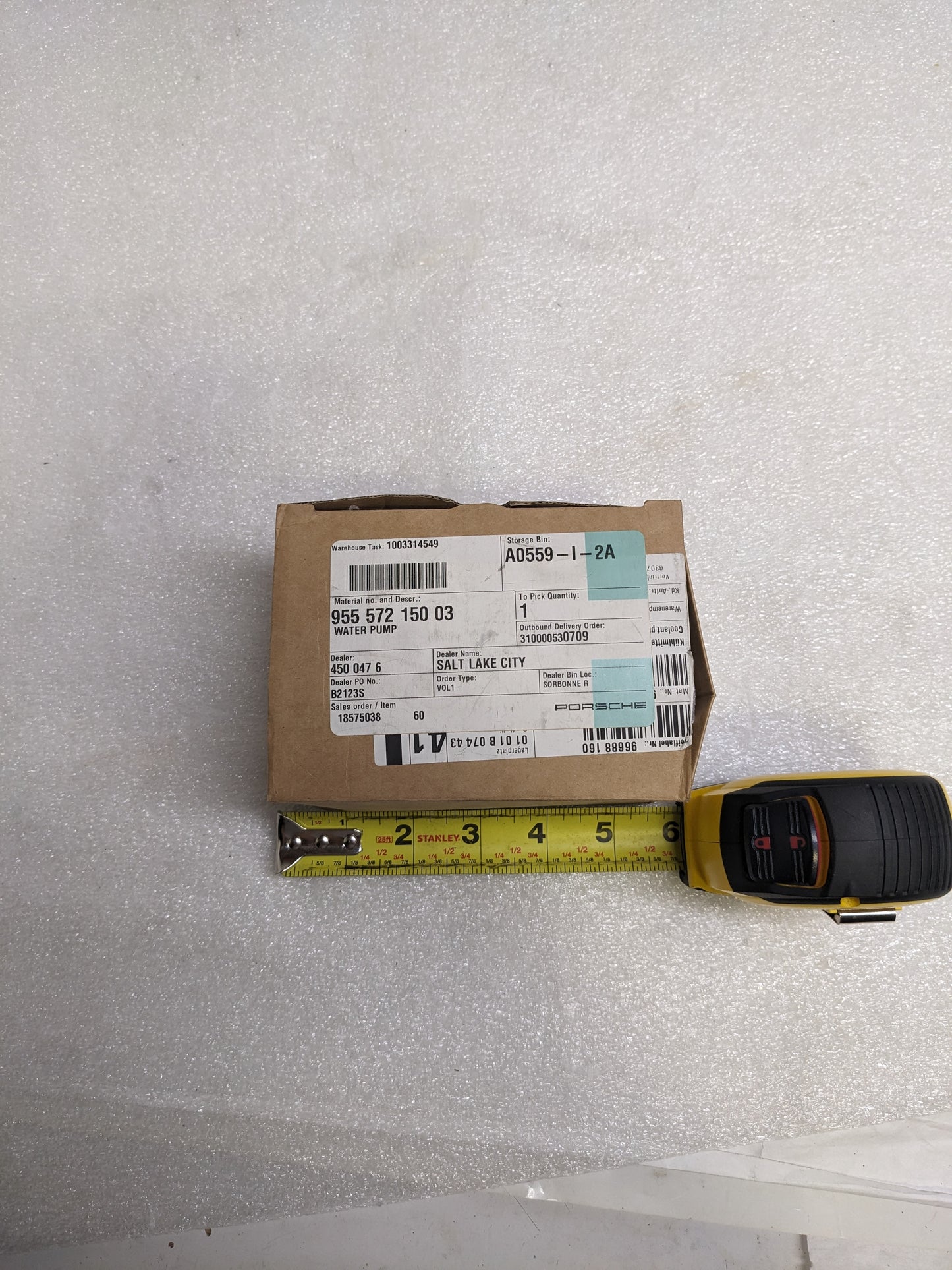 PORSCHE 95557215003 WATER PUMP FOR 2003-2006 CAYENNE NEW R23T2