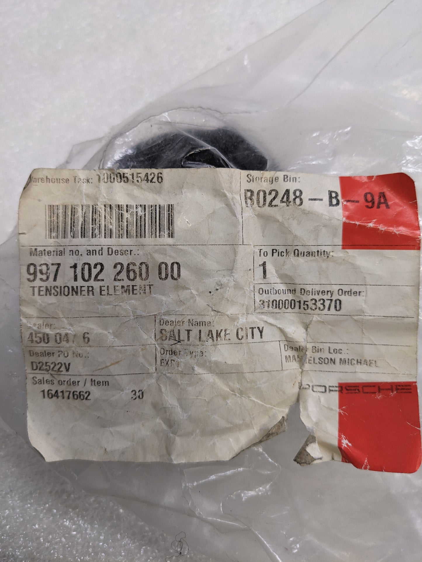 PORSCHE 99710226000 DRIVE BELT TENSIONER FOR 1999-2008 BOXSTER 911 NEW R23T2