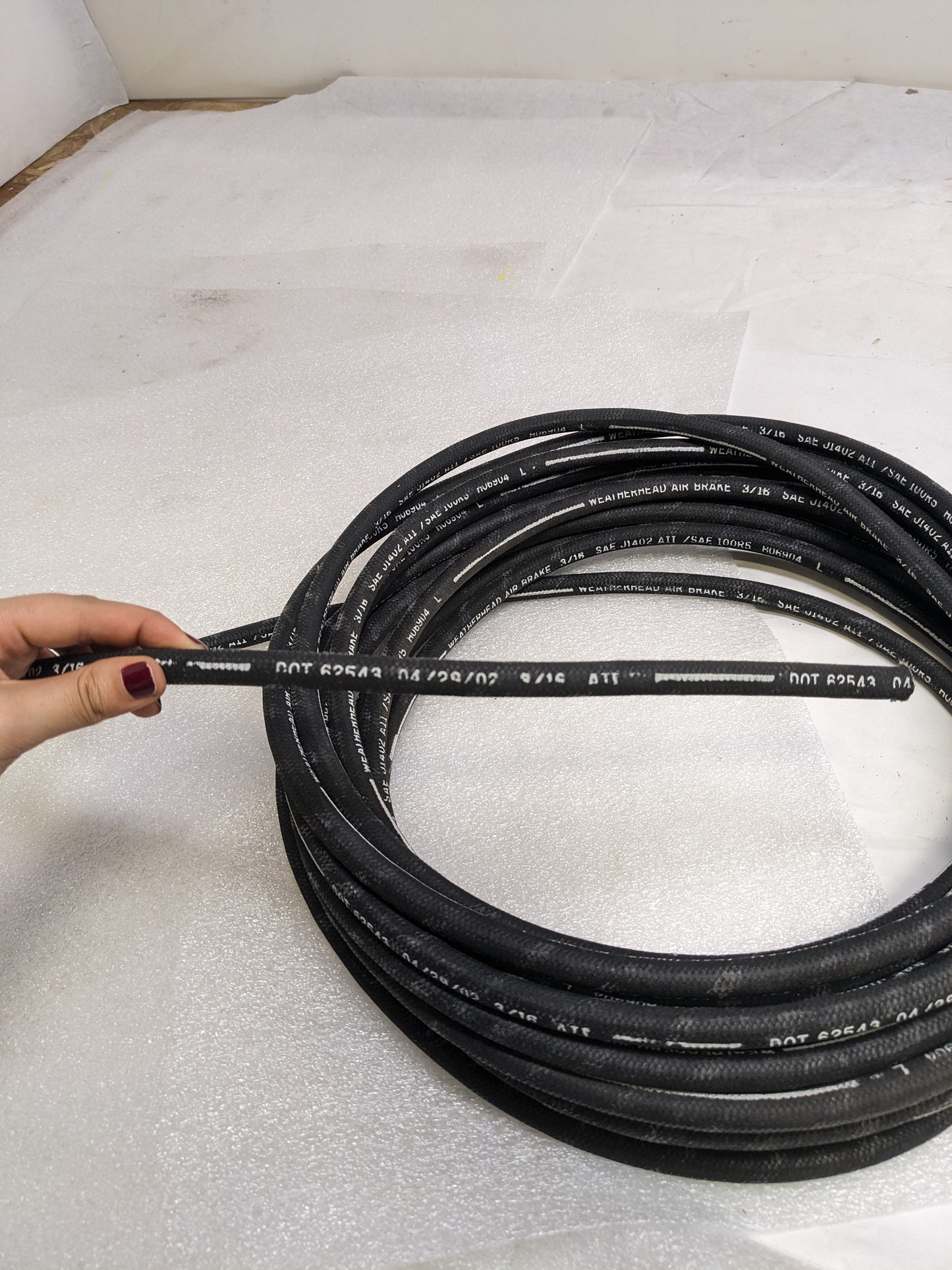 WEATHERHEAD H06904 TRUCK HYDRAULIC HOSE 50FT LENGTH 3/16 NEW R14
