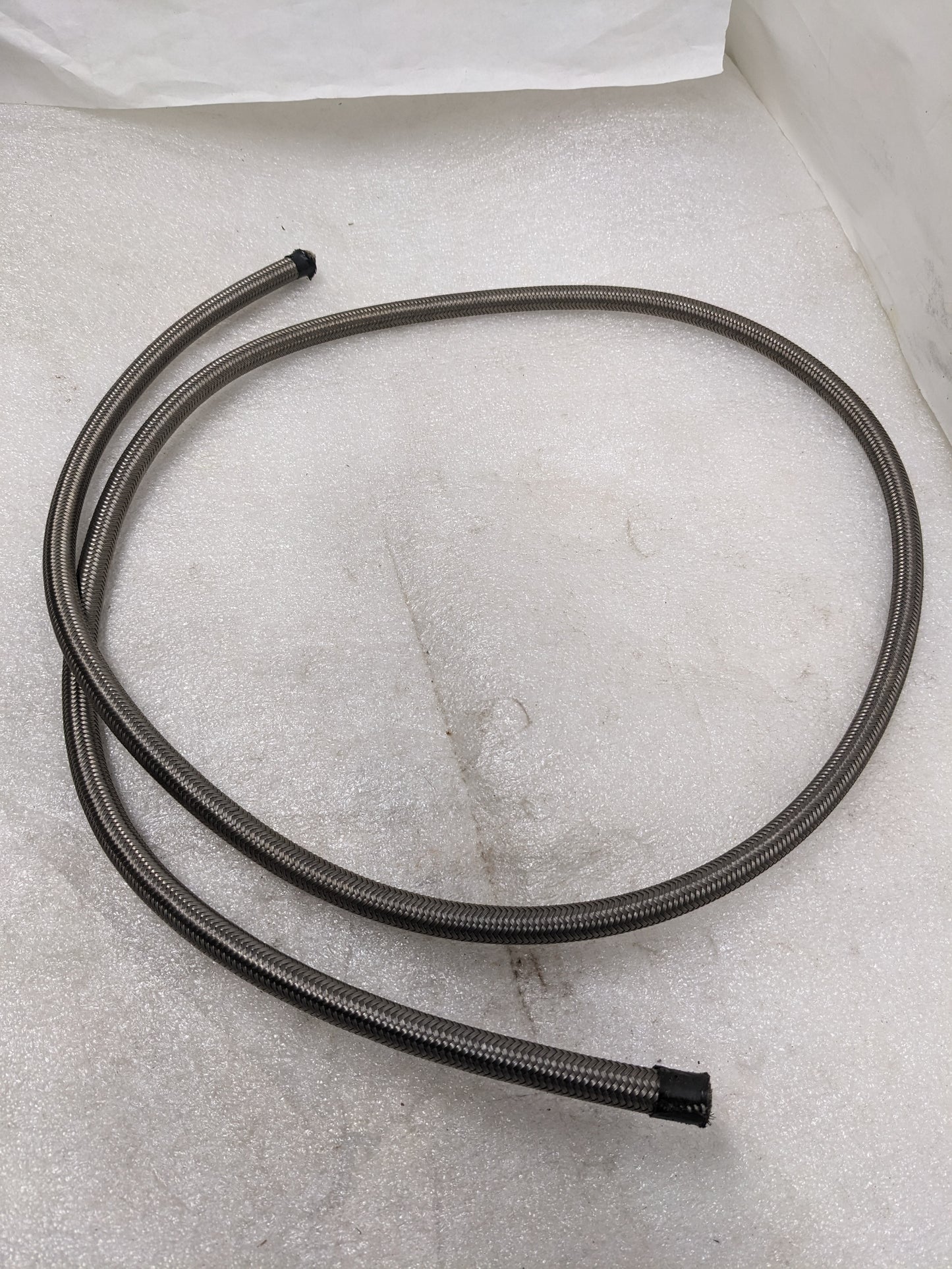 UNBRANDED STAINLESS STEEL BRAIDED 6' HOSE PTFE LINED 1/2" OD 3/8" ID NEW R3T3