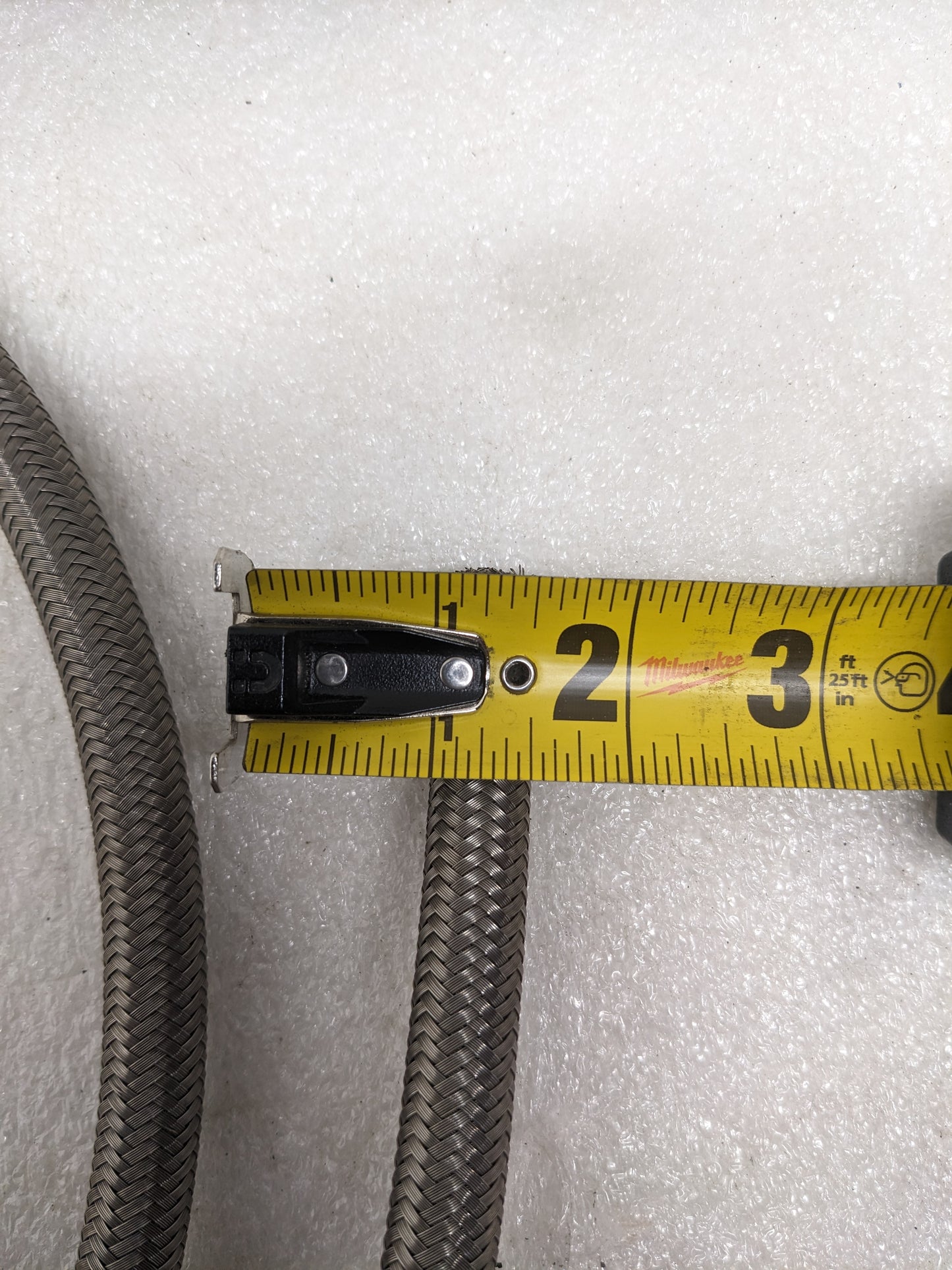 UNBRANDED STAINLESS STEEL BRAIDED 6' HOSE PTFE LINED 1/2" OD 3/8" ID NEW R3T3