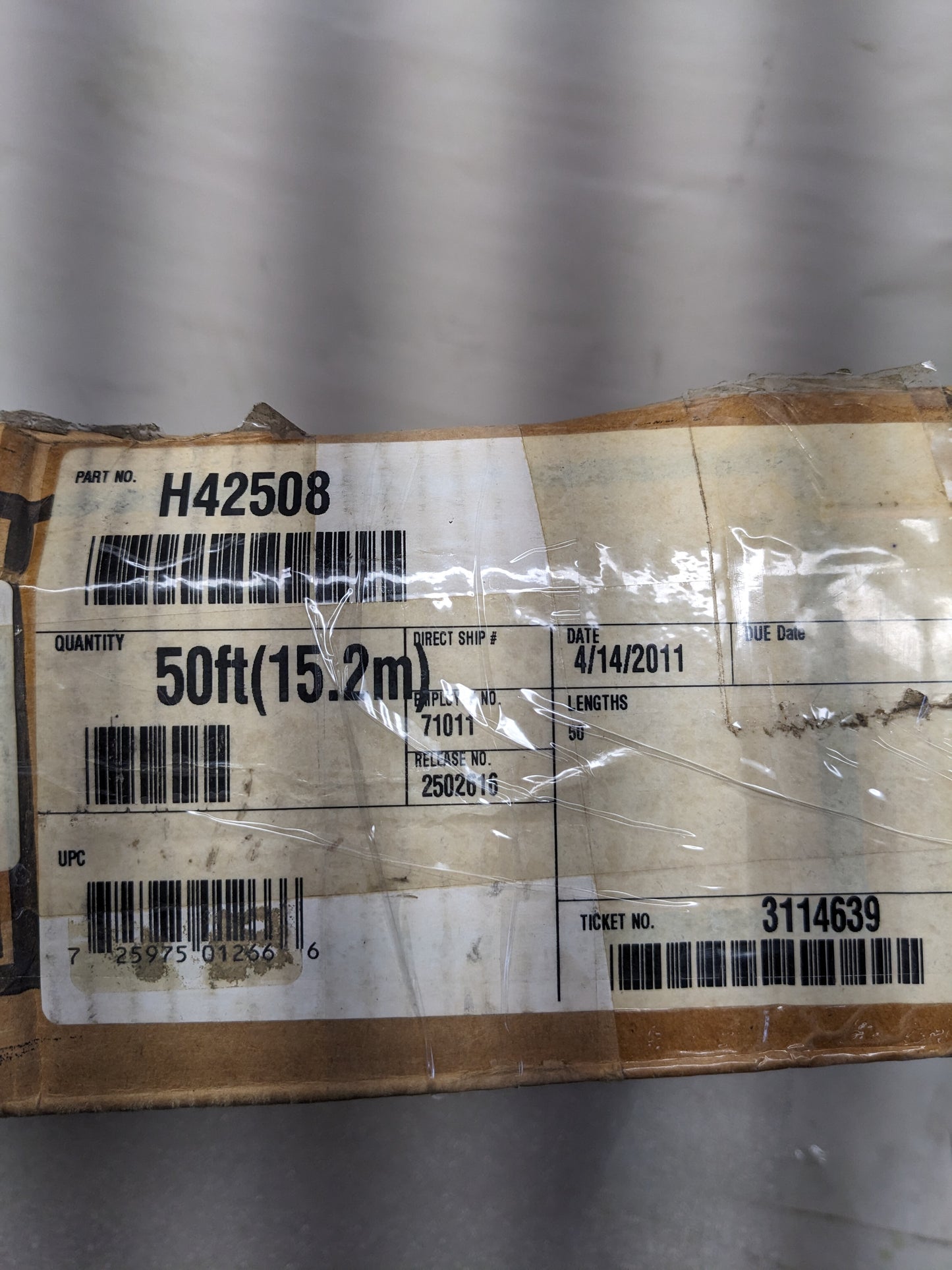 WEATHERHEAD H42508 50' HYDRAULIC HOSE 1/2" ID 3500 MAX PSI NEOPRENE/NITRILE NEW R16