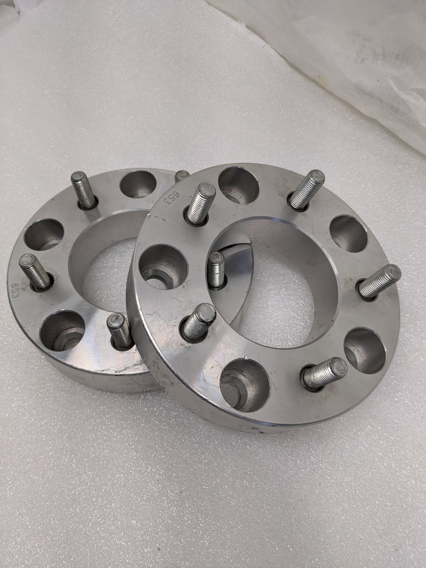 UNBRANDED PAIR OF 1.5"X7" WHEEL SPACERS (5X5.5" TO 5X5") 87MM HUB 1/2-20 NEW R5