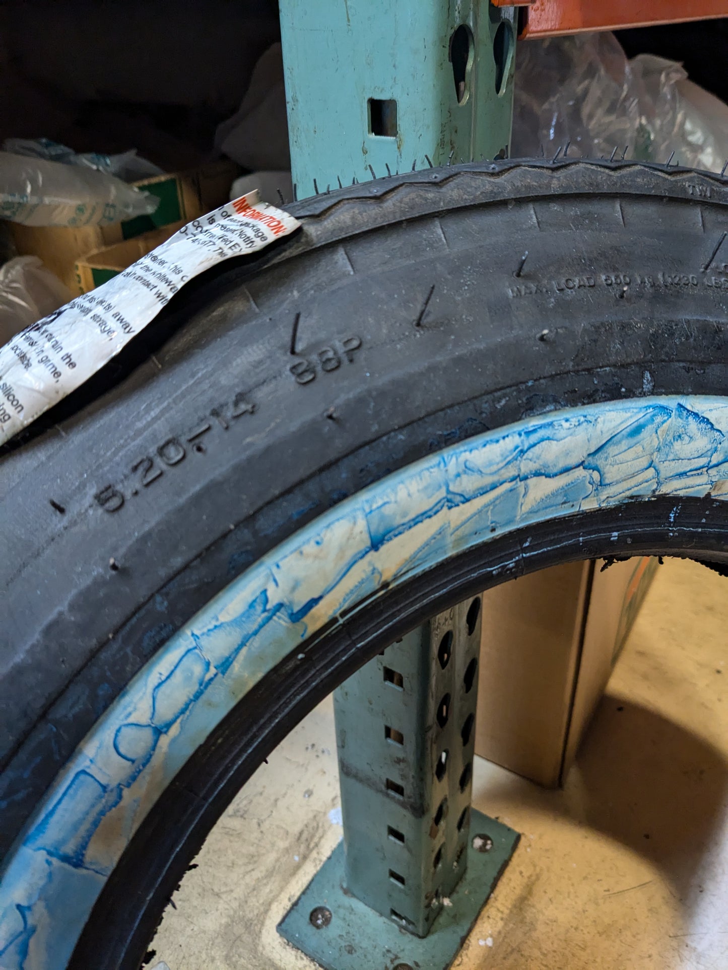 PREMIUM SPORT 5.20 14 1-1/4" WHITEWALL LOWRIDER TIRE PremSport520Wide
