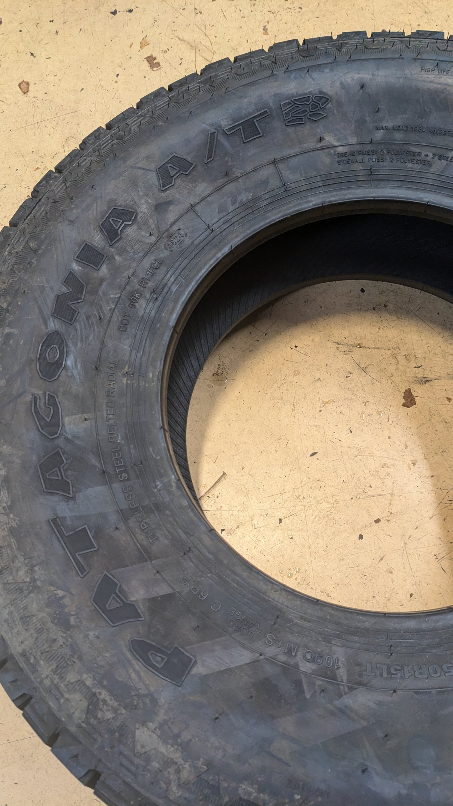 MILESTAR PATAGONIA A/T R BSW LT 31 10.5 15 109Q 6PLY ALL TERRAIN TIRE 22285028