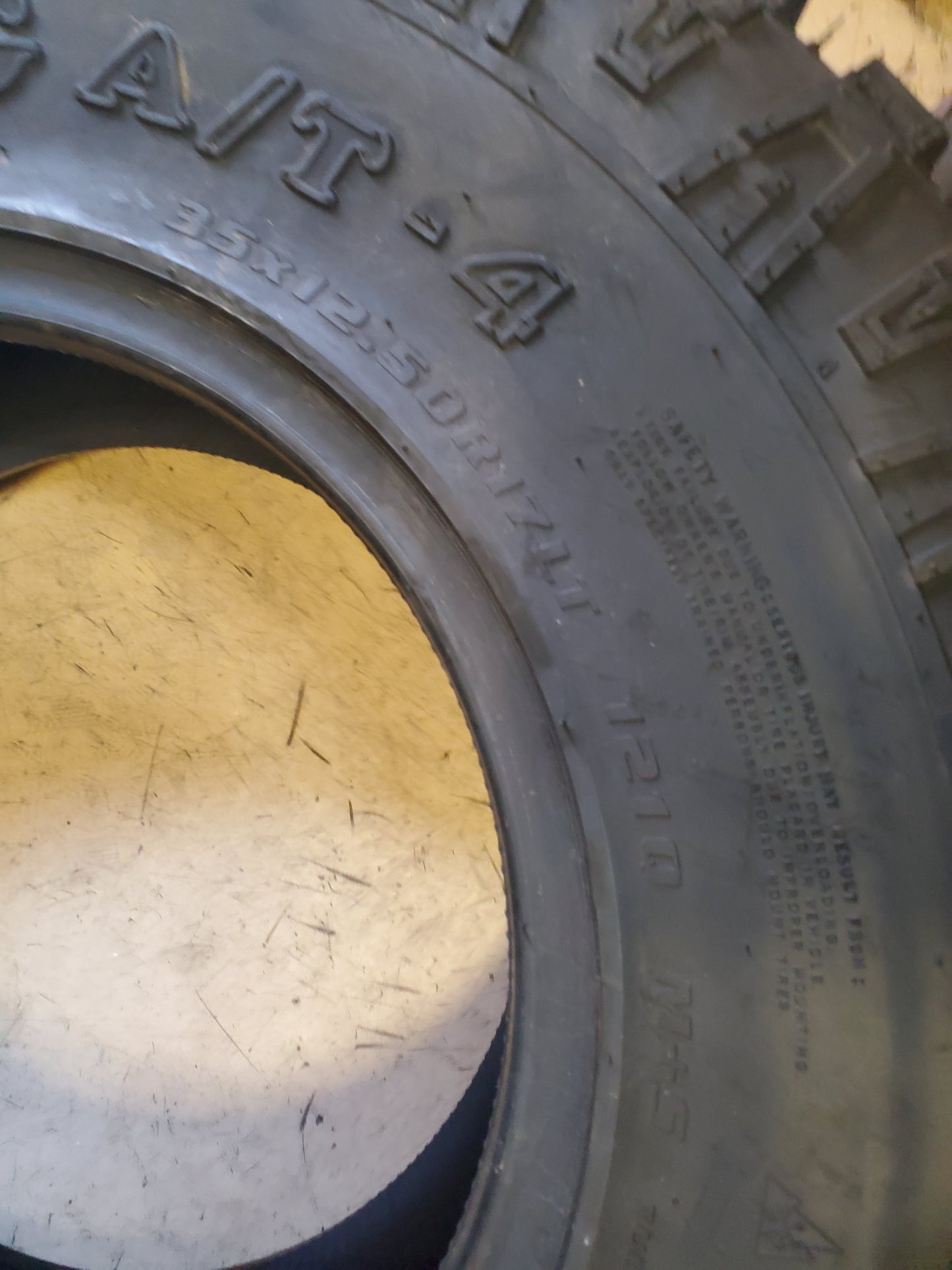 KANATI TRAIL HOG A/T-4 BSW LT 35 12.5 17 121Q 10PLY ALL TERRAIN TIRE LTH1735125E