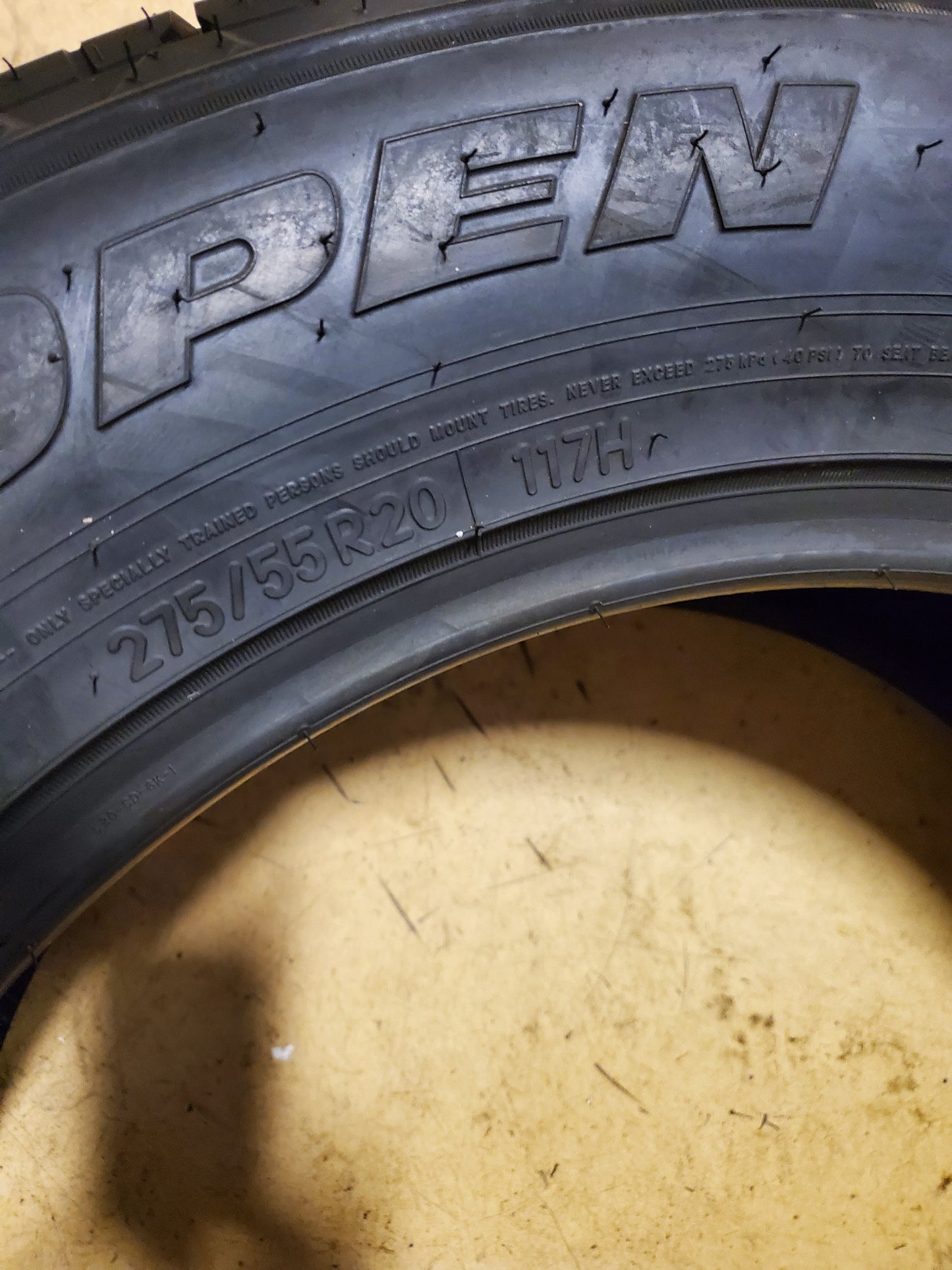 TOYO OPEN COUNTRY H/T II BSW P 275 55 20 117H XL HIGHWAY TIRE 364480