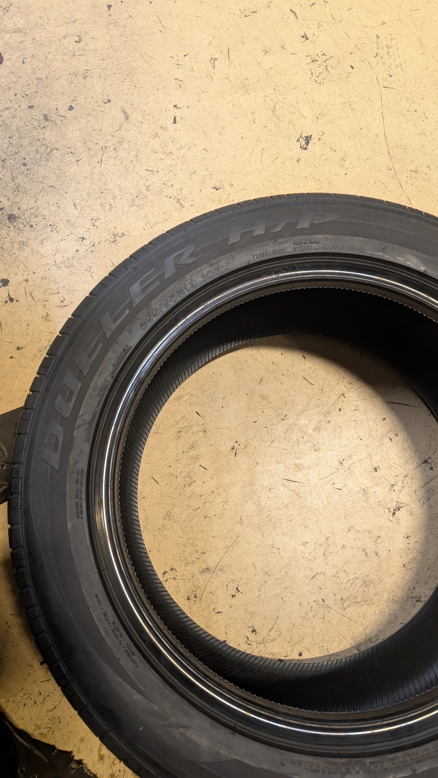 2 BRIDGESTONE DUELER H/P SPORT BSW P 255 50 19 103V UHP TIRE 049020