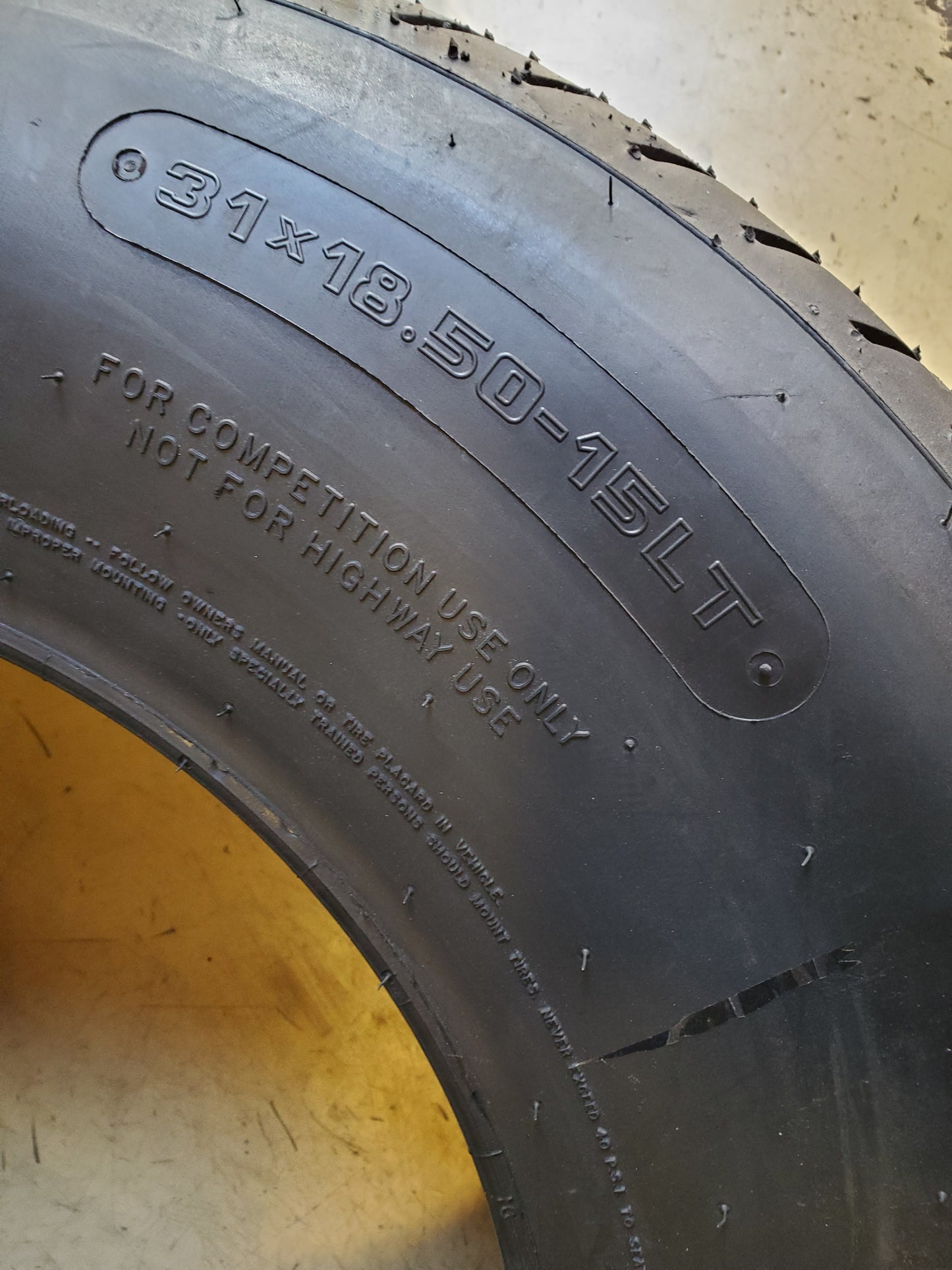 HOSIER QUICK TIME BSW LT 31 18.5 15 2PLY DRAG TIRE 17150QT