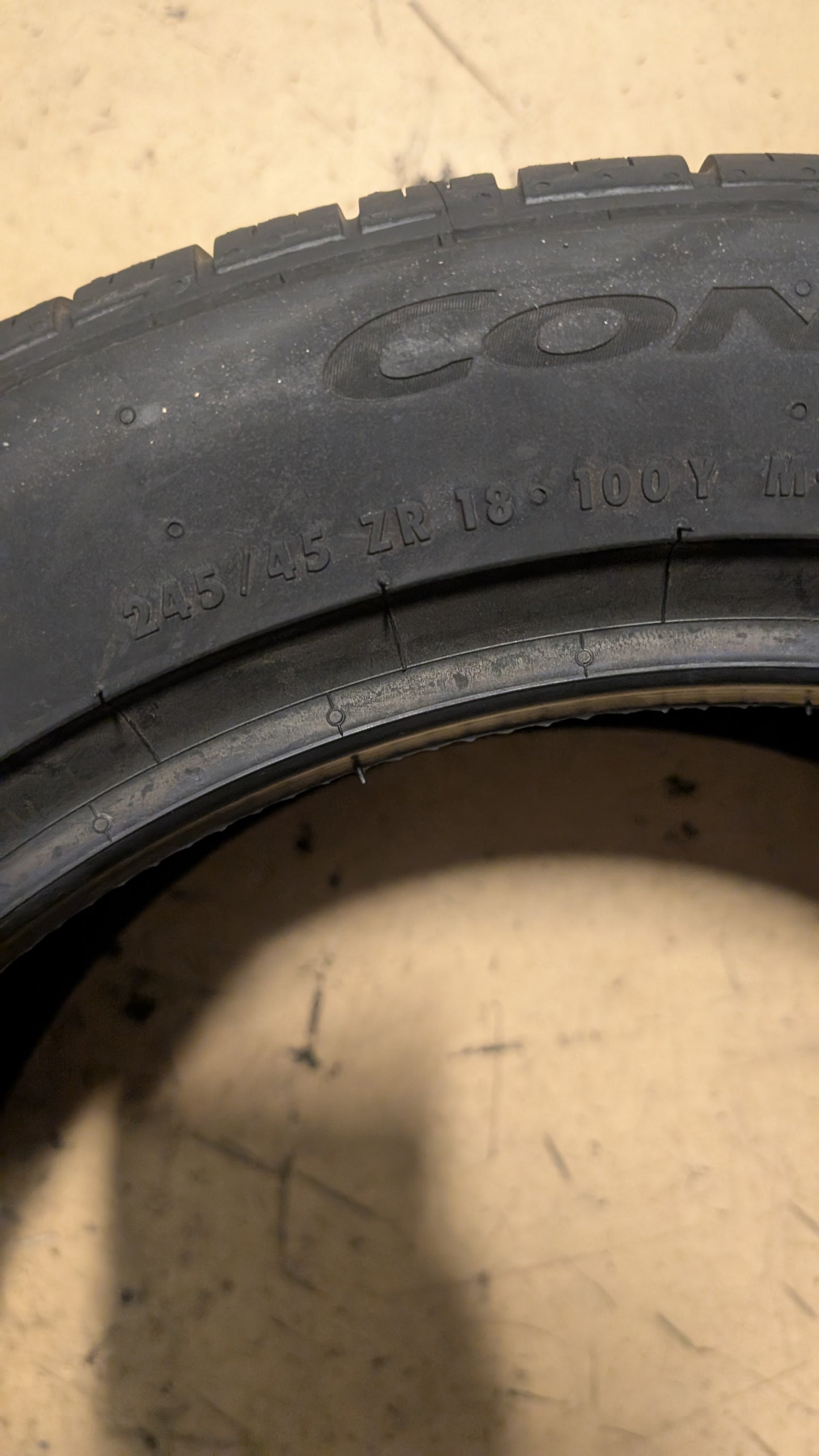 CONTINENTAL CONTROLCONTACT SPORT SRS+ P 245 45 18 100Y XL UHP TIRE 15570860000