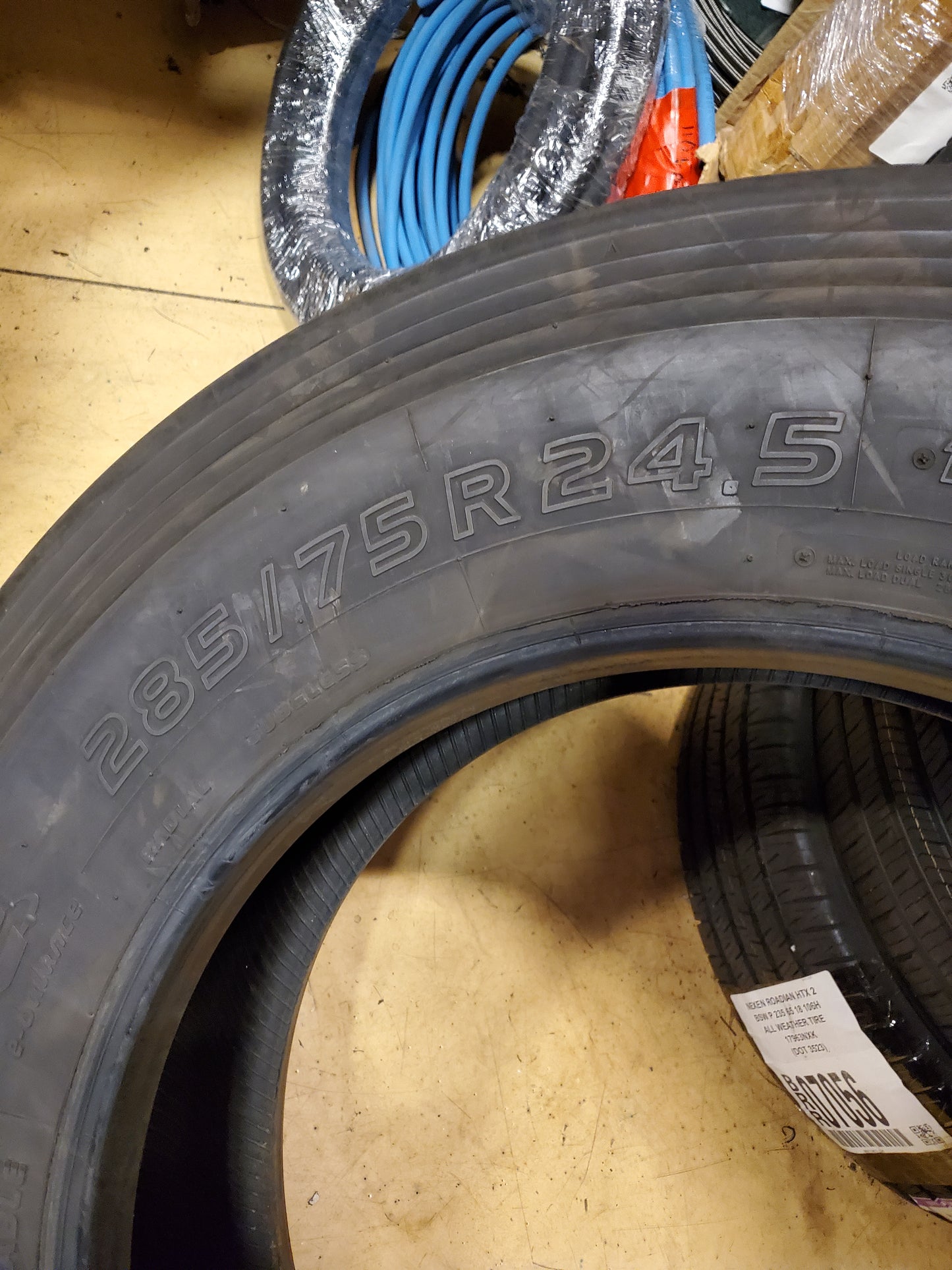 (KSL ONLY) 2 USED 13/32" TOYO M177 BSW 285 75 24.5 147/144L 16PLY STEER TIRE 547170