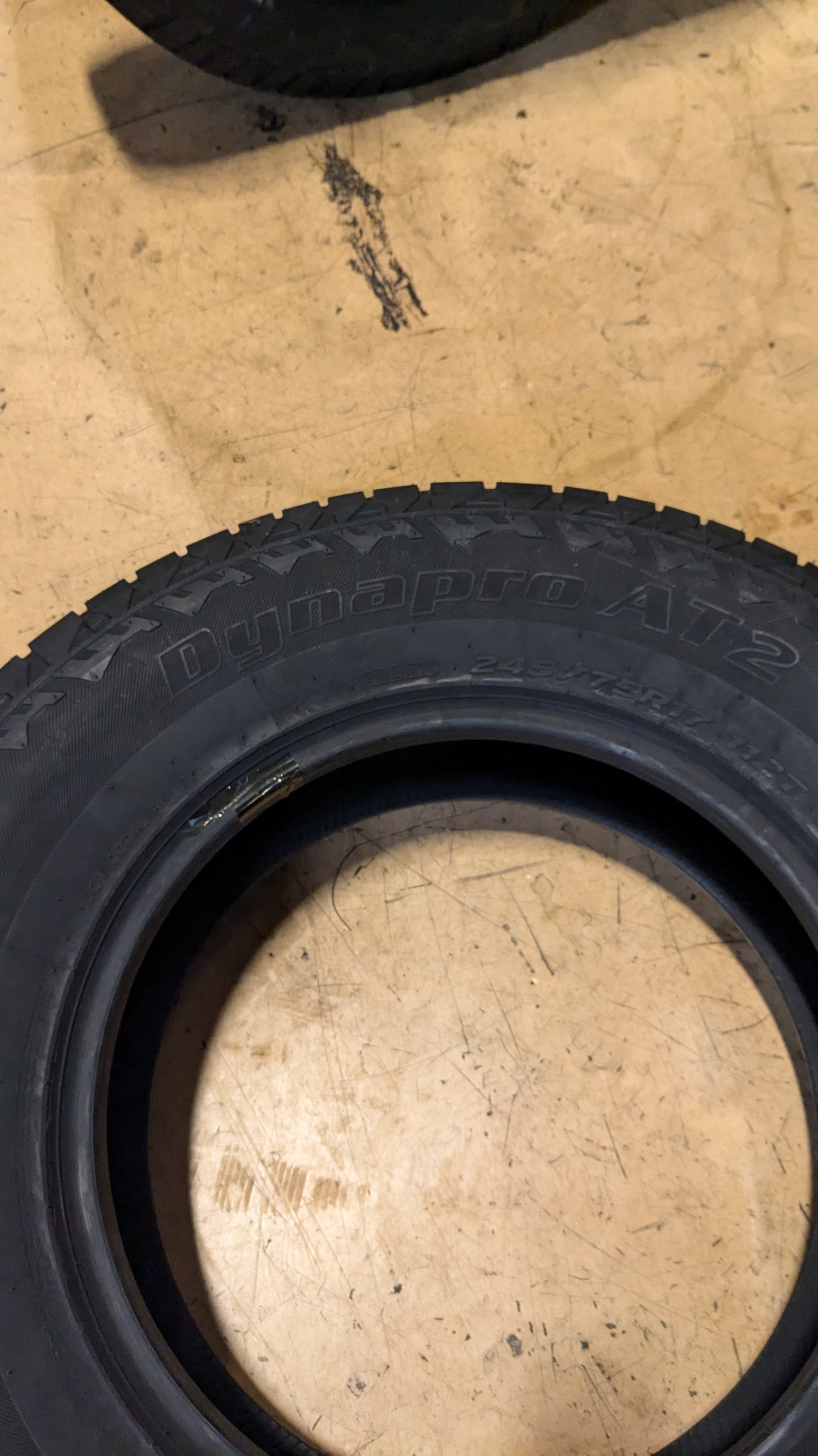 HANKOOK DYNAPRO AT2 BSW P 245 75 17 112T ALL TERRAIN TIRE 1021539