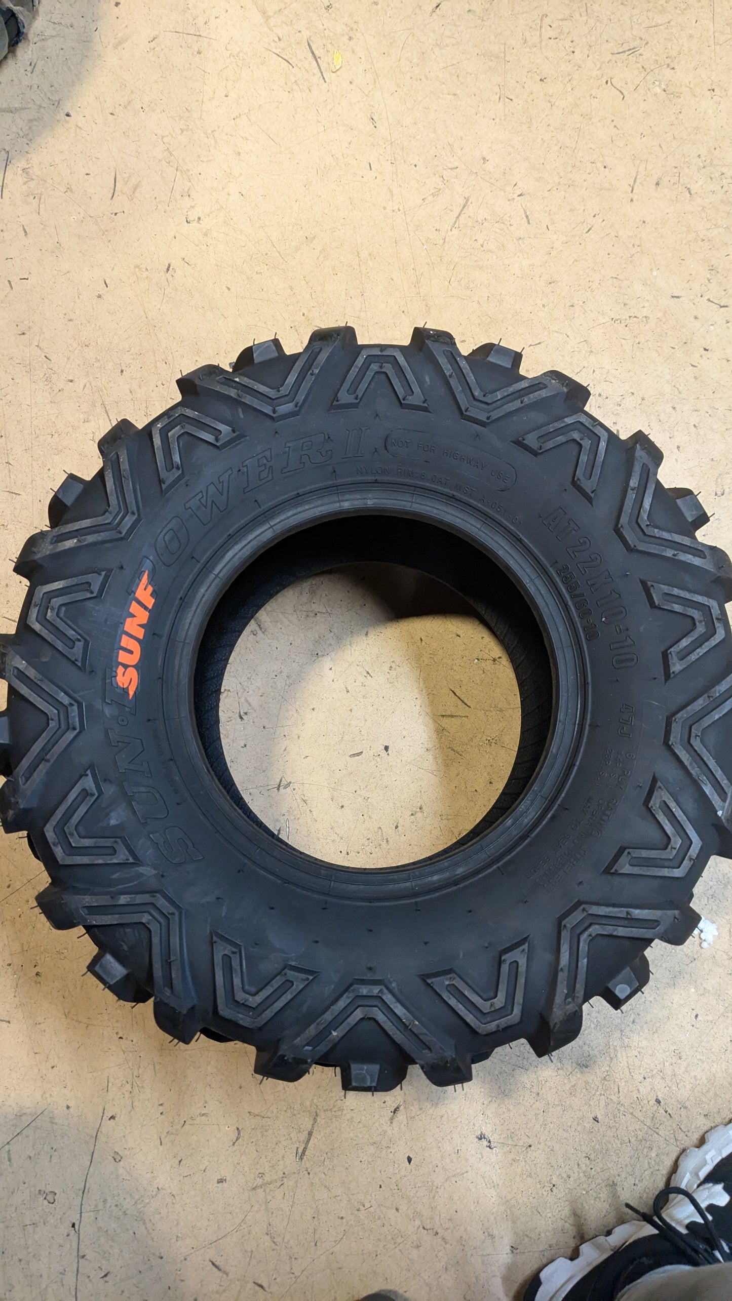 SUNF POWER II BSW AT 255 60 10 6 PLY ATV/UTV TIRE SP2556010