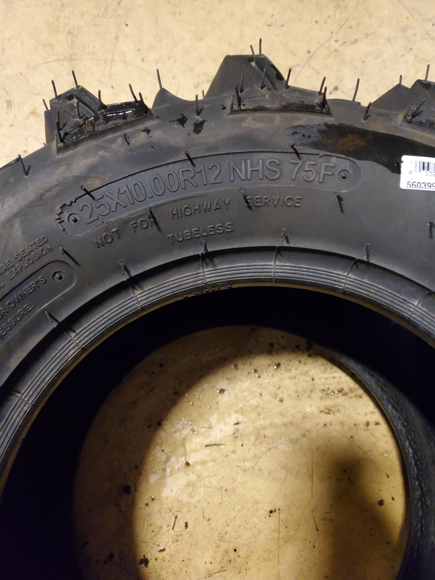 ITP MUD LITE XTR BSW 25 10 12 75F 6PLY ATV/UTV TIRE 560399