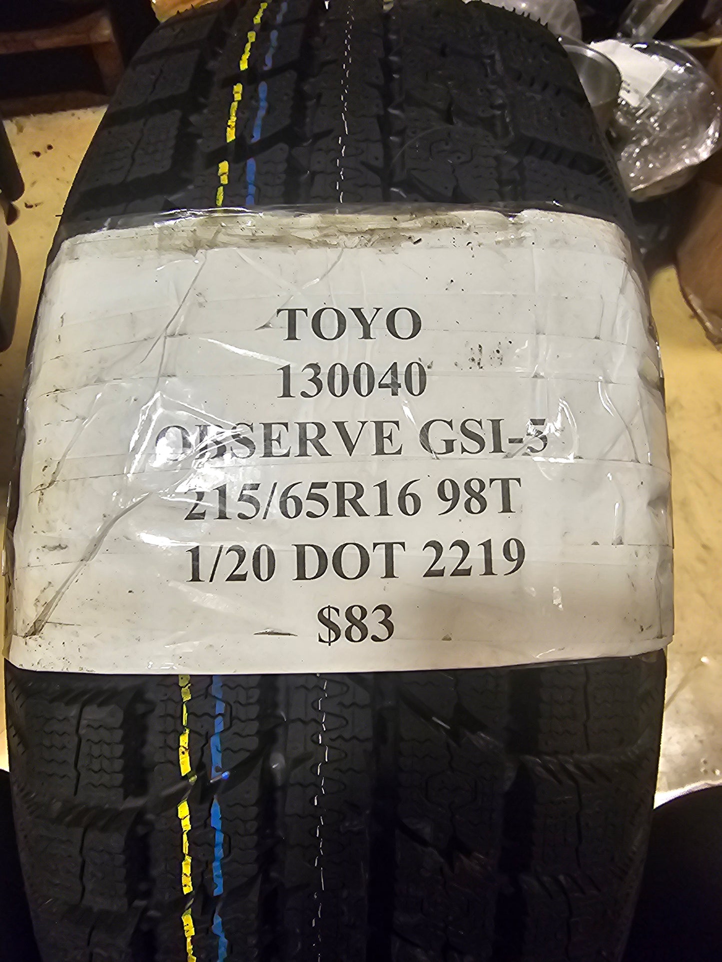 2 NEW OLD STOCK TOYO OBSERVE GSI-5 P 215 65 16 98T SL WINTER TIRES 130040