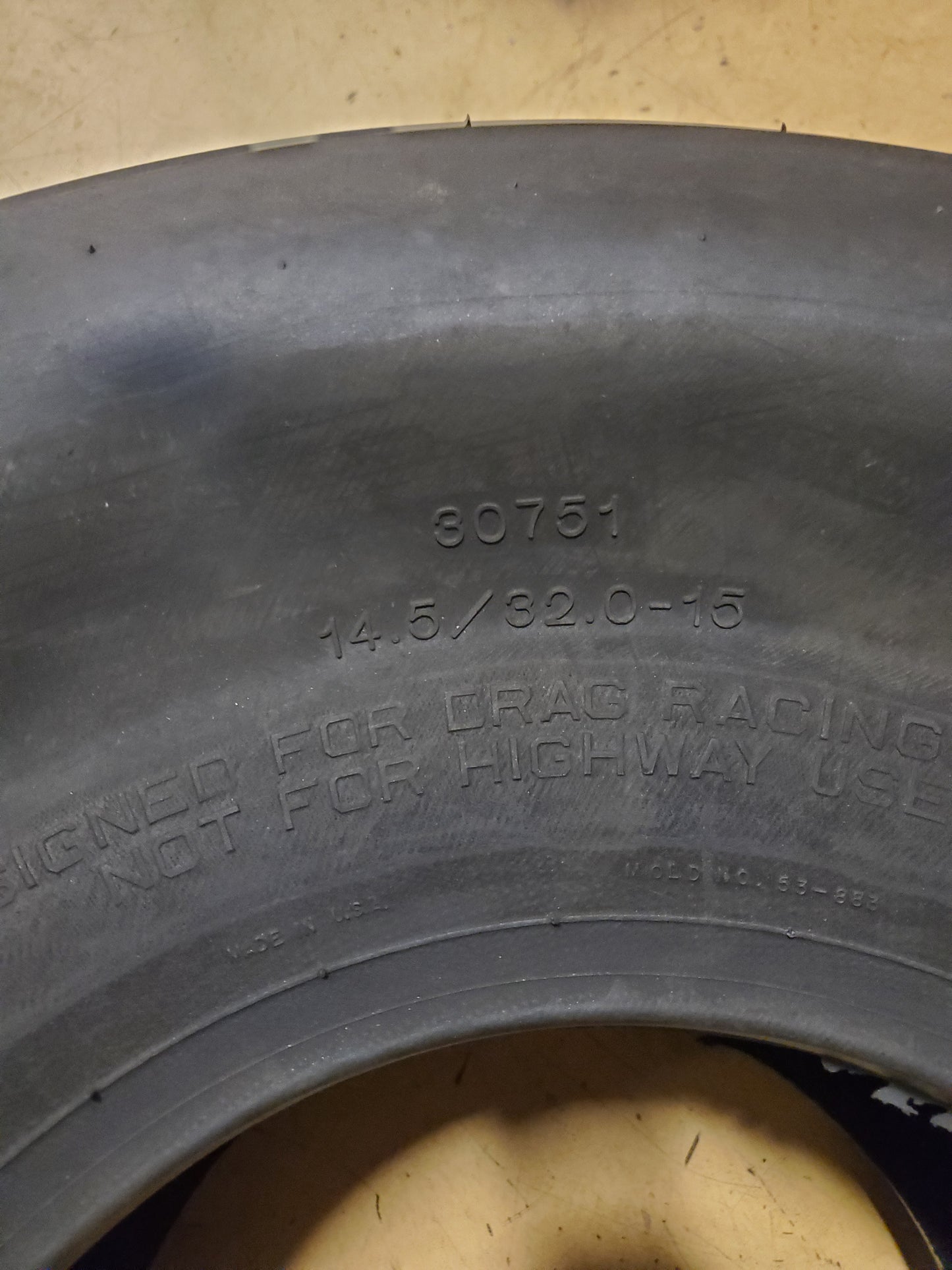 MICKEY THOMPSON ET DRAG BSW 14.5 32.0 15 DRAG RACING TIRE 104 1/2" 30751