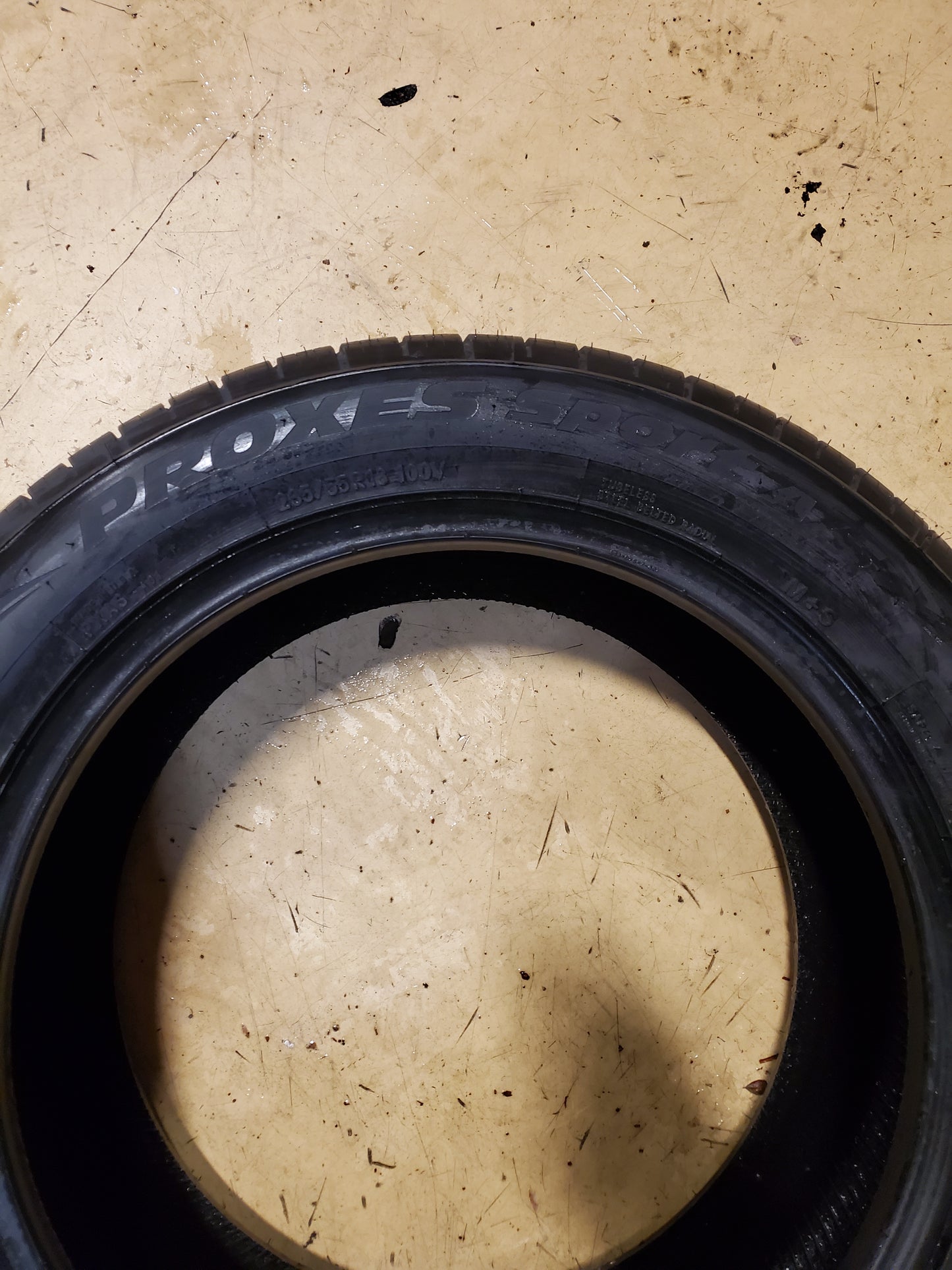 TOYO PROXES SPORT A/S BSW P 235 55 18 100V UHP TIRE 214270