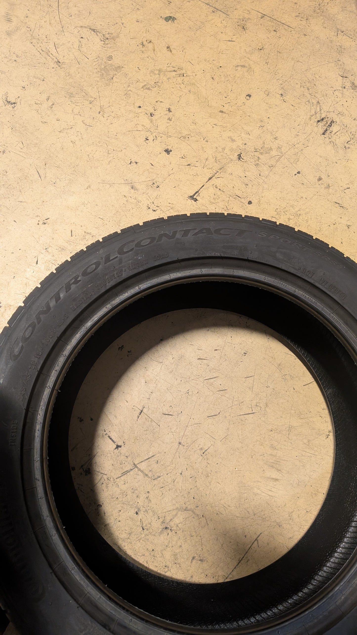CONTINENTAL CONTROLCONTACT SPORT SRS+ P 245 45 18 100Y XL UHP TIRE 15570860000
