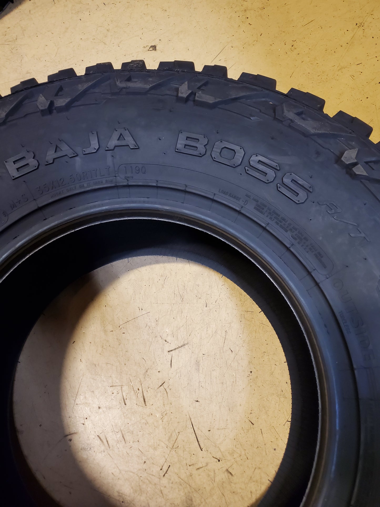 MICKEY THOMPSON BAJA BOSS A/T LT 35 12.5 17 119Q 8PLY ALL TERRAIN TIRE 331025001