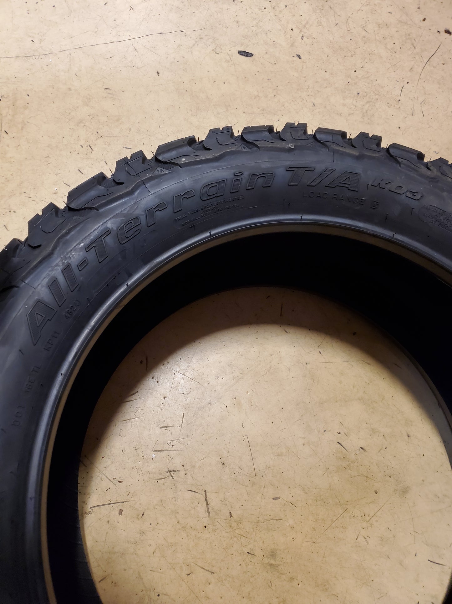 BFGOODRICH ALL-TERRAIN T/A KO3 LT 275 50 22 119/116S 10PLY TIRE 17599