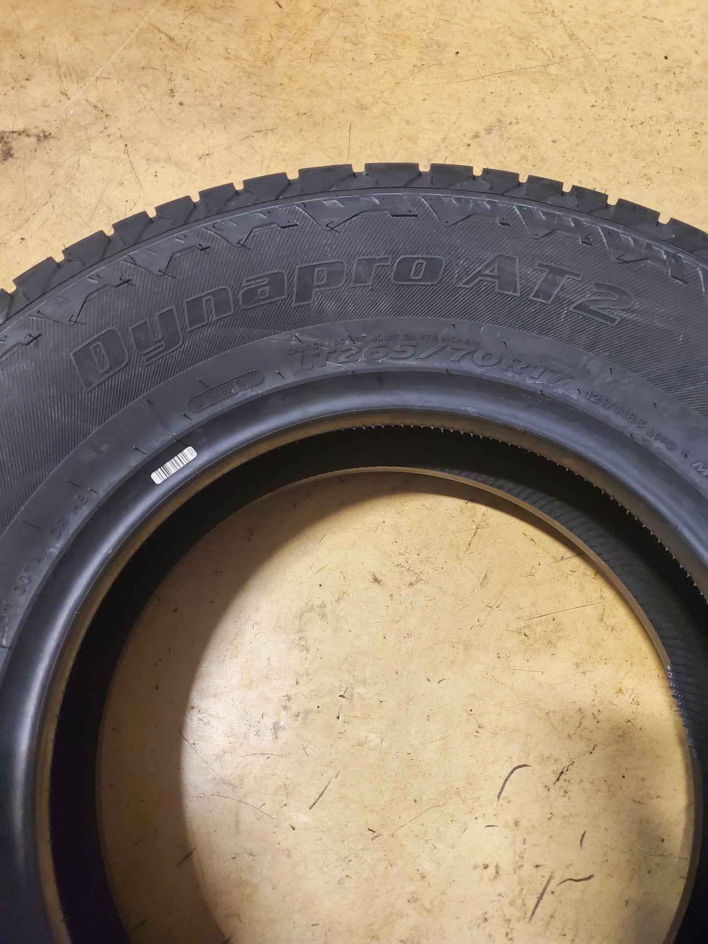 HANKOOK DYNAPRO AT2 BSW LT 265 70 17 121/118S 10PLY ALL TERRAIN TIRE 2021363