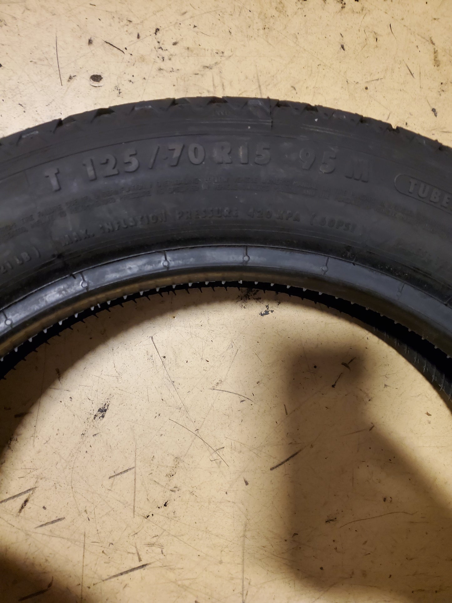 CONTINENTAL SCONTACT BSW T 125 70 15 95M TEMPORARY TIRE 0311360000