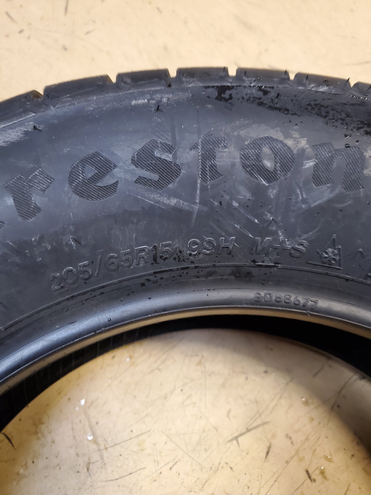 FIRESTONE WEATHERGRIP BSW P 205 65 15 99H XL ALL WEATHER TIRE 004417