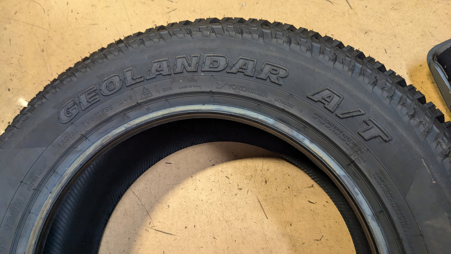 2 YOKOHAMA GEOLANDAR A/T GO15 BSW P 235 65 17 108H XL ALL TERRAIN TIRE 110101519