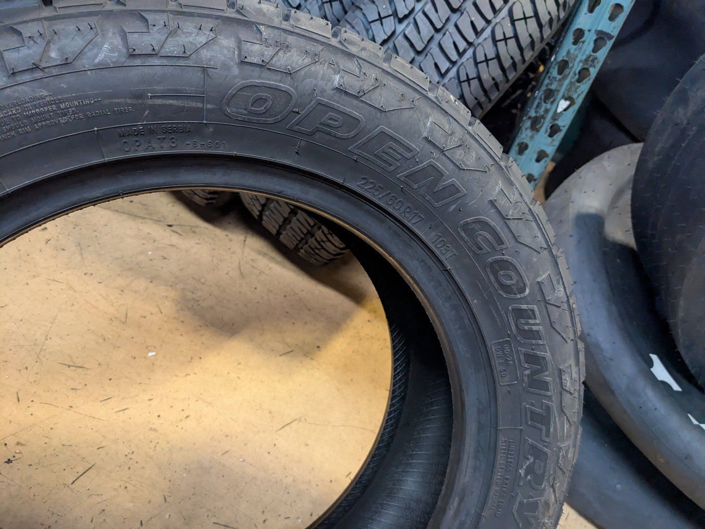 TOYO OPEN COUNTRY A/T III BSW P 225 60 17 103T XL ALL TERRAIN TIRE 356390