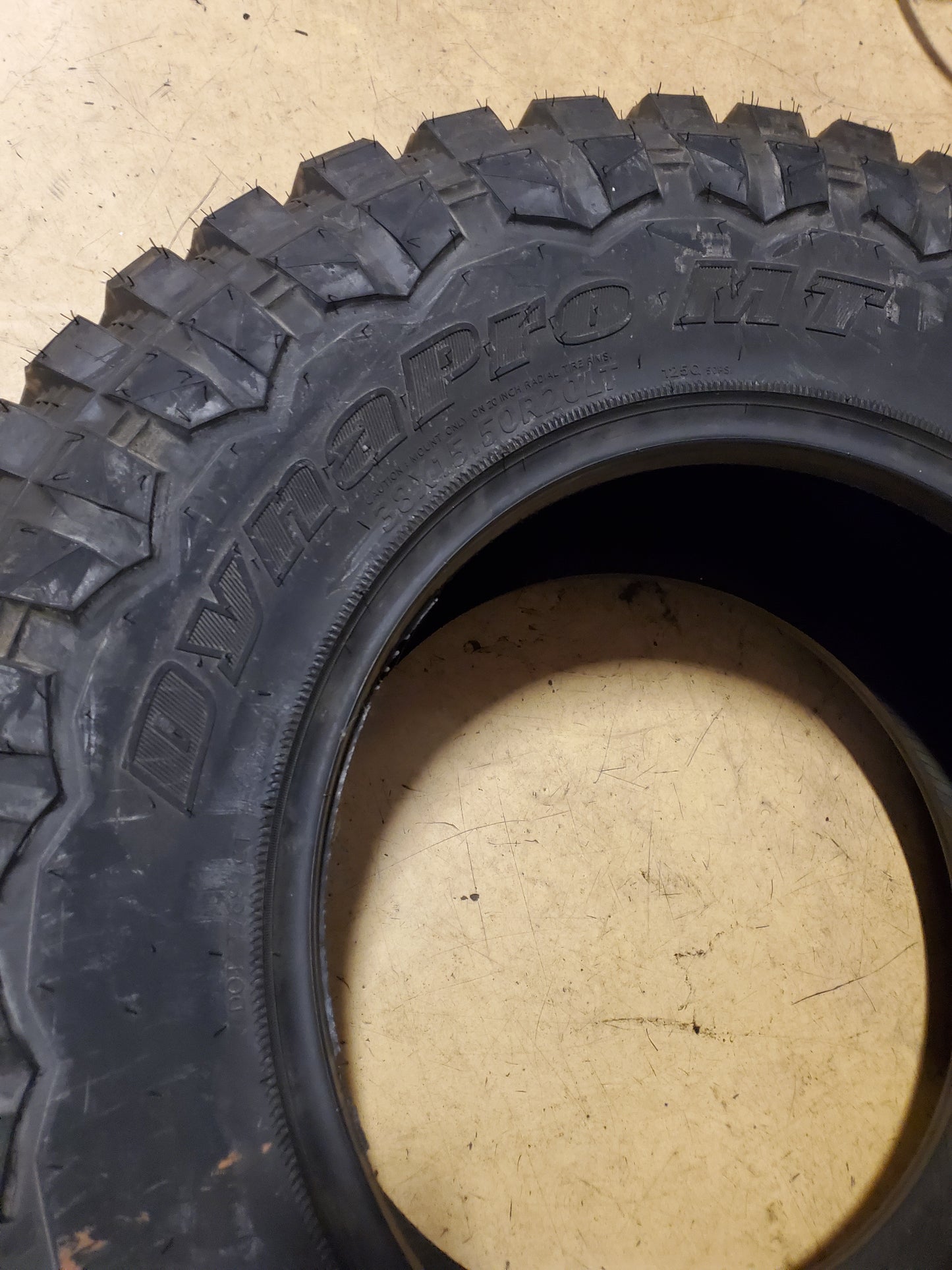 (KSL ONLY) NOS HANKOOK DYNAPRO MT BSW LT 38 15.5 20 125Q 8PLY MUD TIRE 2001281