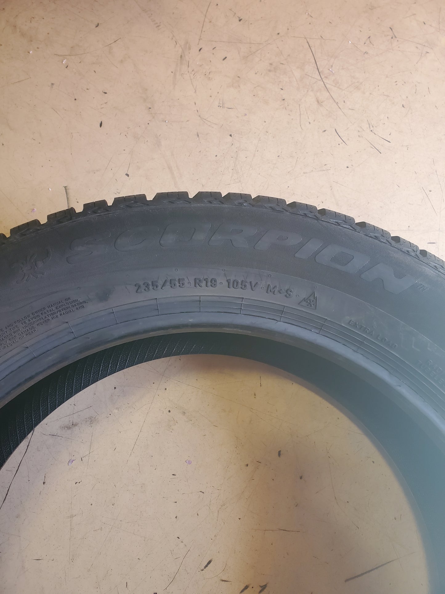 PIRELLI SCORPION WEATHERACTIVE BSW P 235 55 19 105V XL ALL WEATHER TIRE 4164300