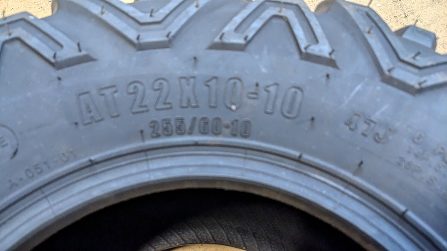 SUNF POWER II BSW AT 255 60 10 6 PLY ATV/UTV TIRE SP2556010