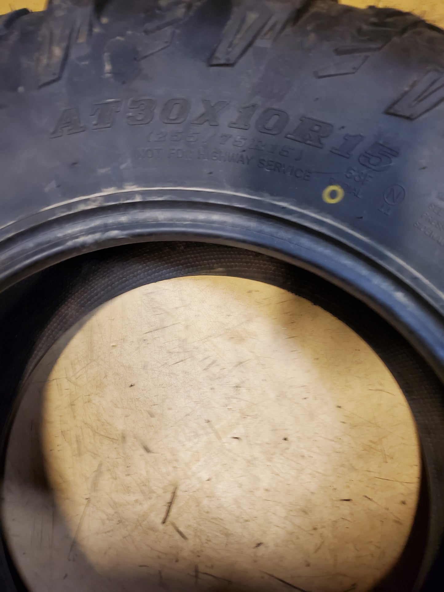 NOS SEDONA MUD REBEL R/T BSW AT 30 10 15 63F 8PLY ATV/UTV TIRE 2638