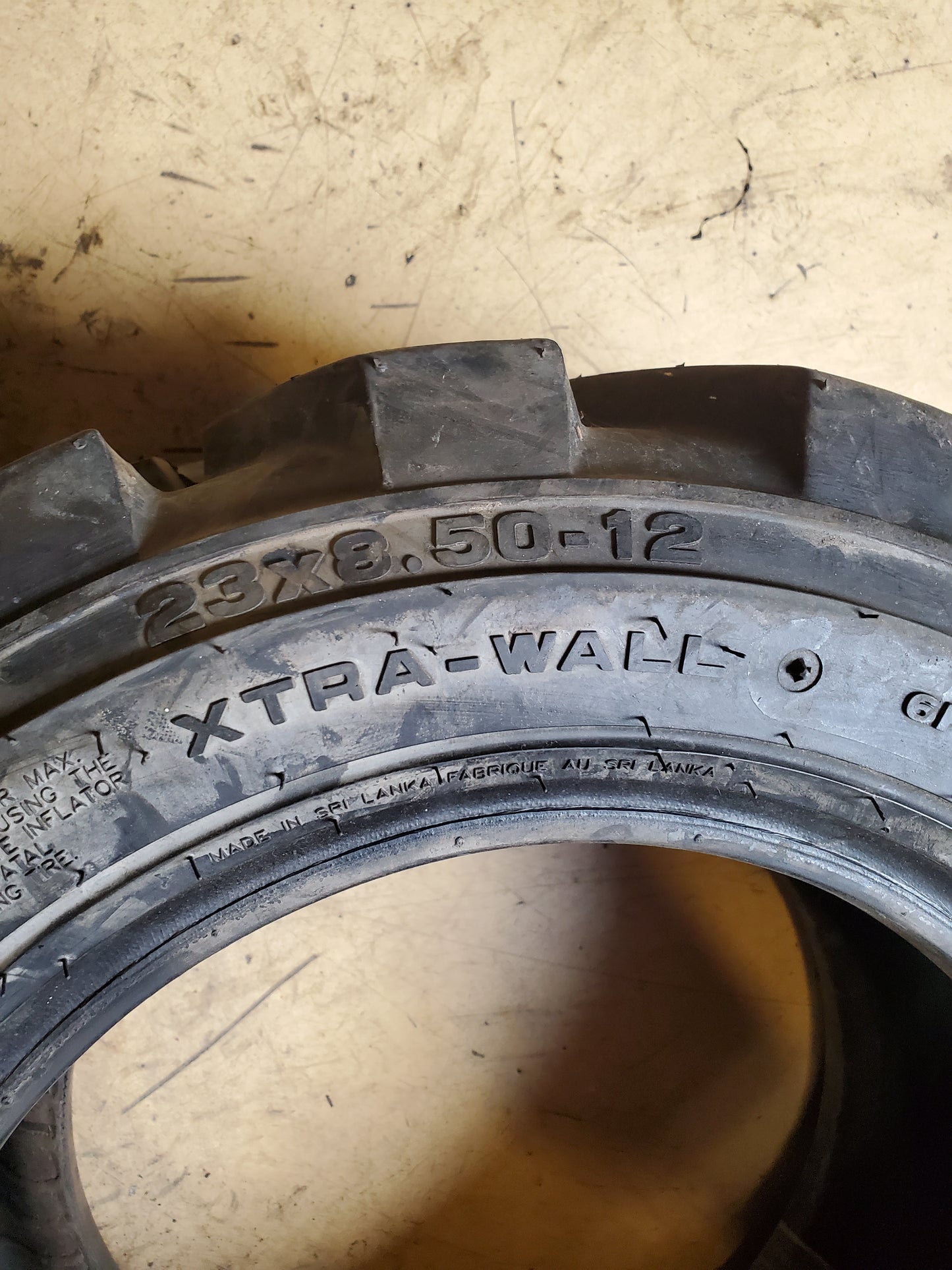 HERCULES XTRA-WALL BSW 23 8.5 12 6PLY INDUSTRIAL TIRE 94687
