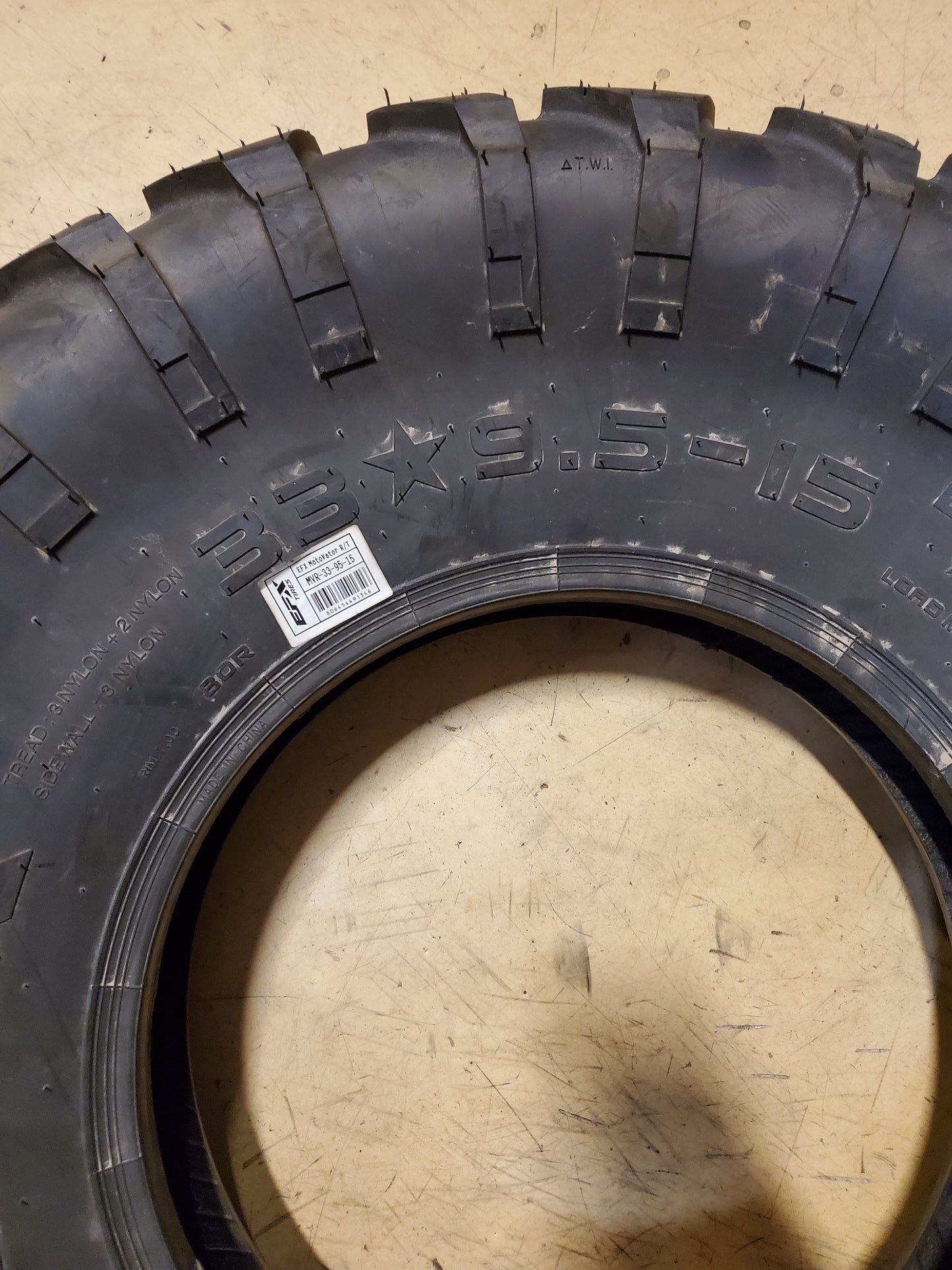 EFX MOTOVATOR R/T BSW 33 9.5 15 8PLY ATV/UTV TIRE MVR339515