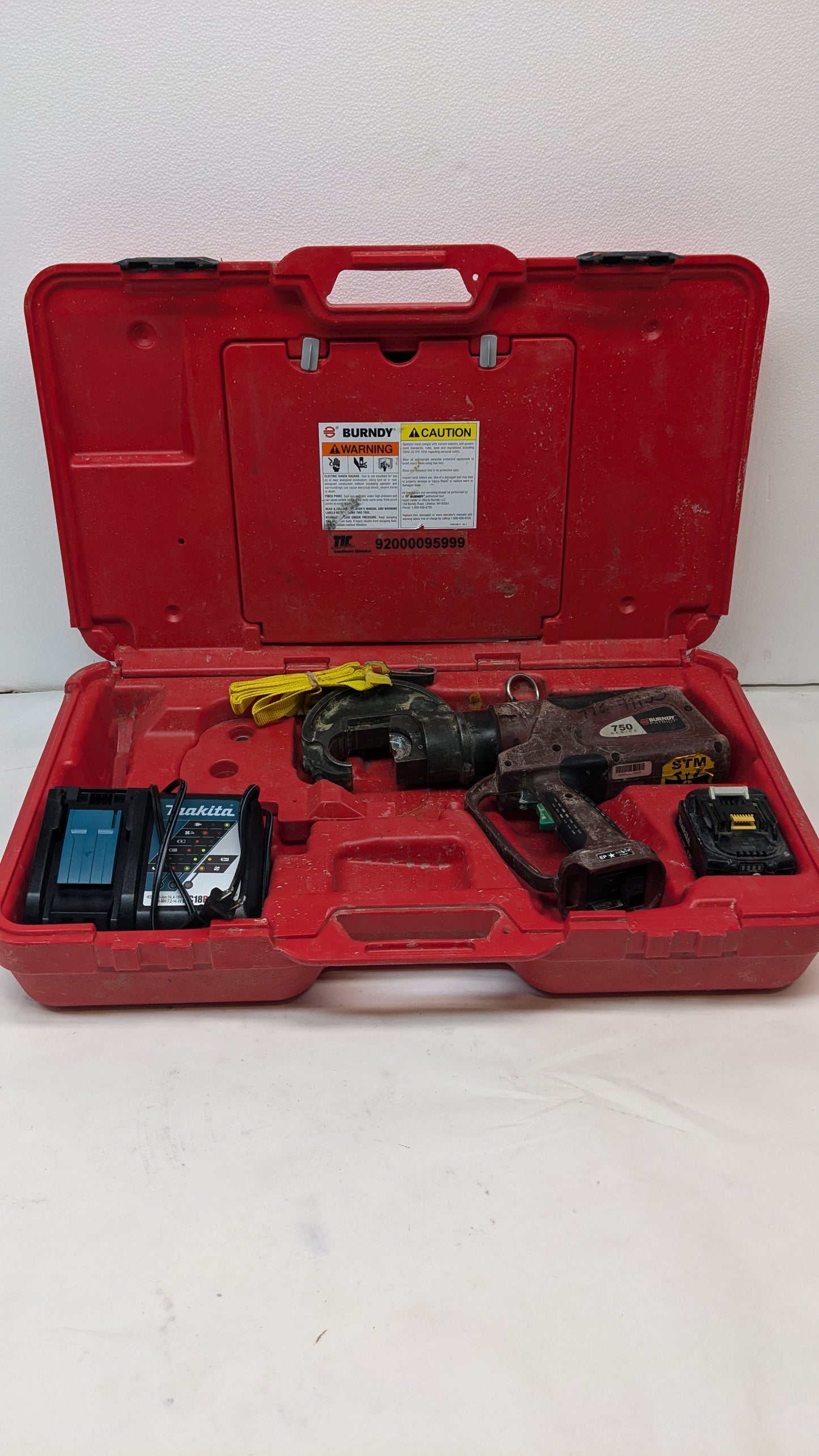 BURNDY PATRIOT 12-TON HYDRAULIC CRIMPER 3.0AH 18V LI-ION PAT750LI