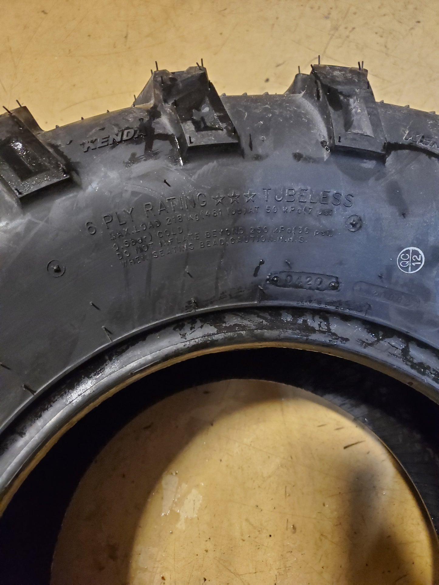 KENDA BEAR CLAW EVO AT 26 11 12 6PLY REAR ATV/UTV TIRE 85921261C1