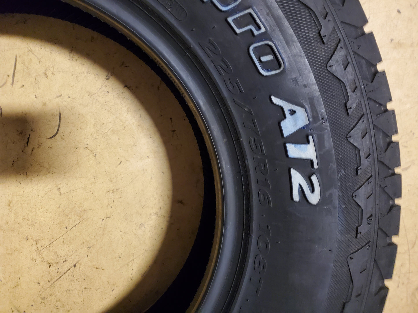 HANKOOK DYNAPRO AT2 RF11 OWL P 225 75 16 108T XL ALL TERRAIN TIRE 1023442