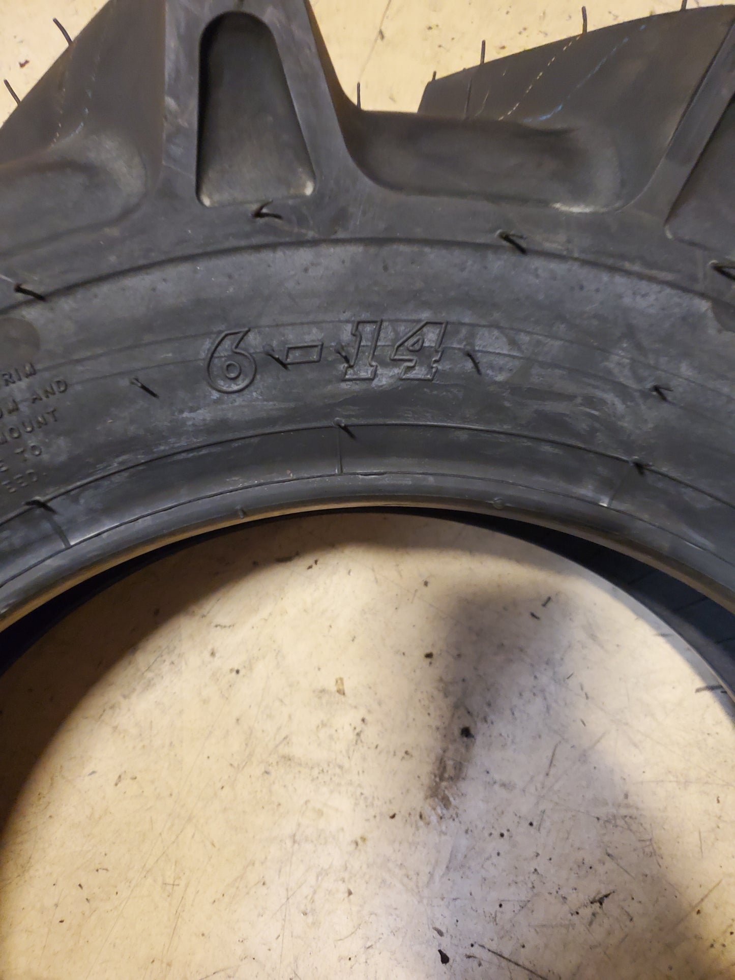 NOS BKT TR126 R-1 BSW 6 14 REAR TRACTOR TIRE 7875