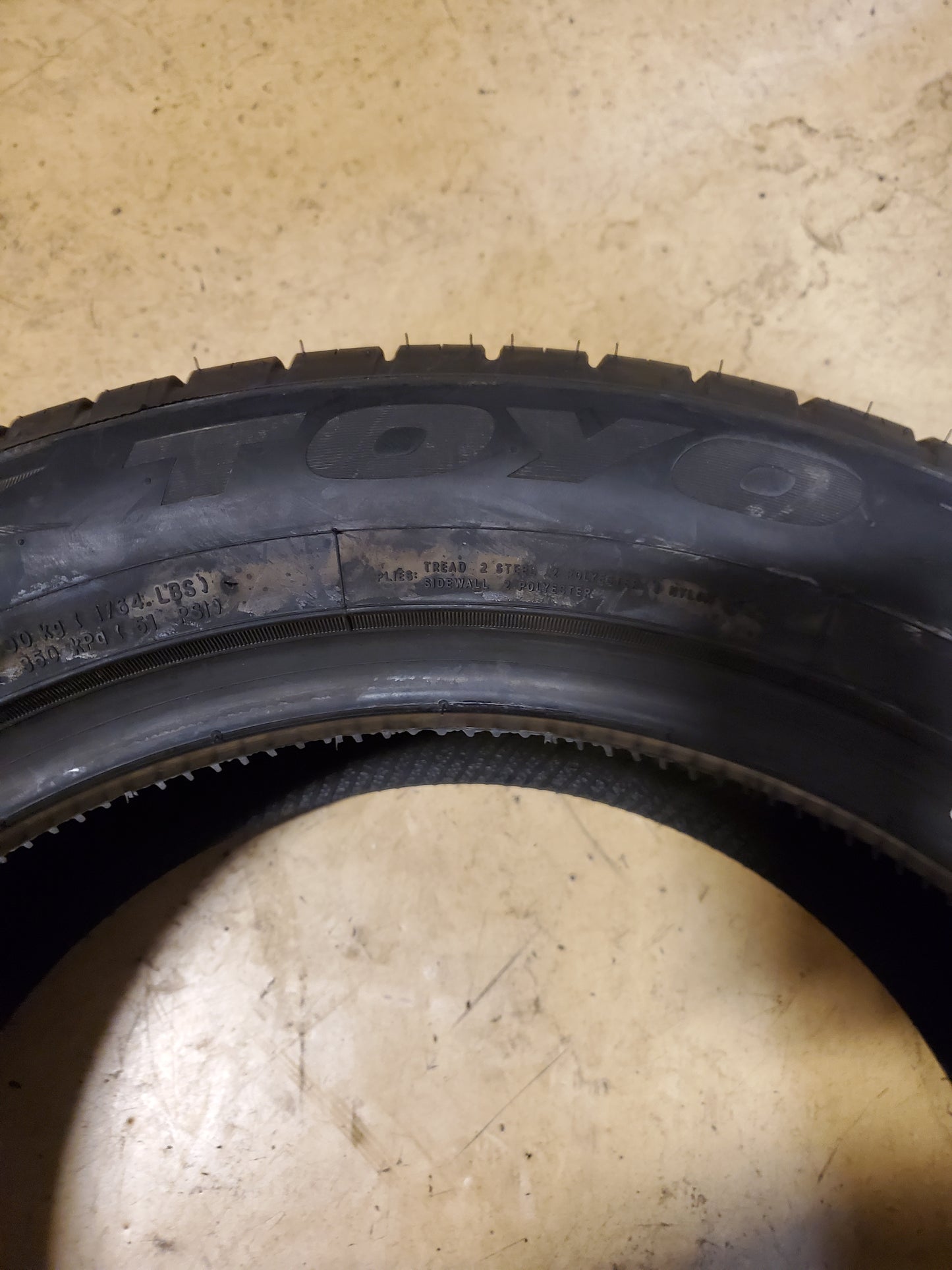 NOS TOYO PROXES SPORT A/S BSW P 245 50 18 100Y UHP TIRE 214360