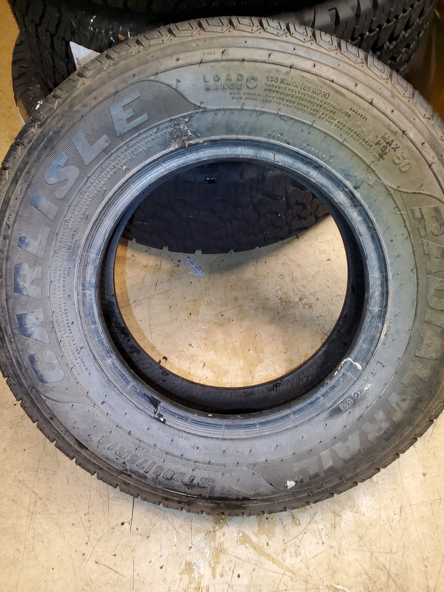 NOS CARLISLE RADIAL TRAIL BSW ST 205 75 14 TRAILER TIRE 6H04551