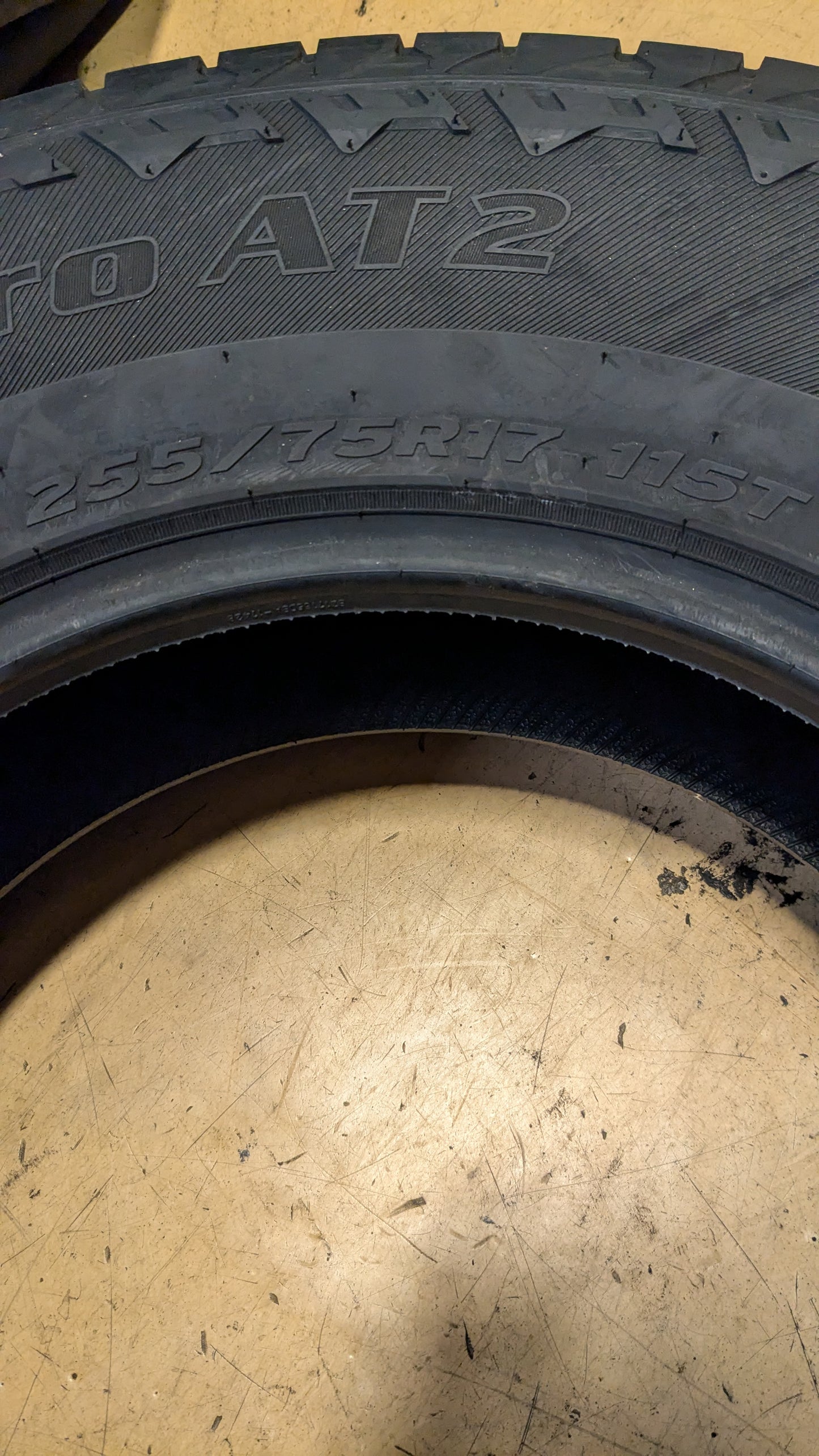 HANKOOK DYNAPRO AT2 BSW P 255 75 17 115T ALL TERRAIN TIRE 1021538