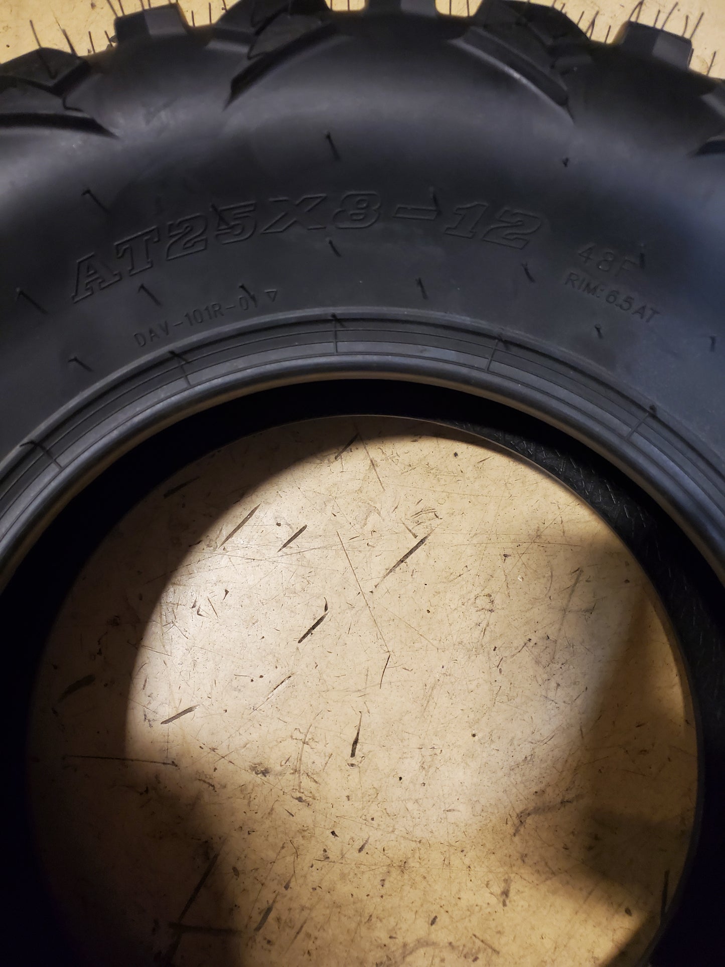 DUHOW BSW AT 25 8 12 48F 6PLY ATV/UTV TIRE D25812