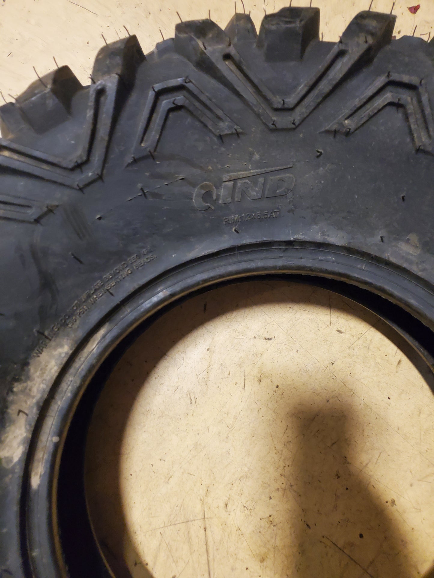 NOS QIND X-CROSS COUNTRY BSW AT 25 8 12 45N 6PLY ATV/UTV TIRE 10266