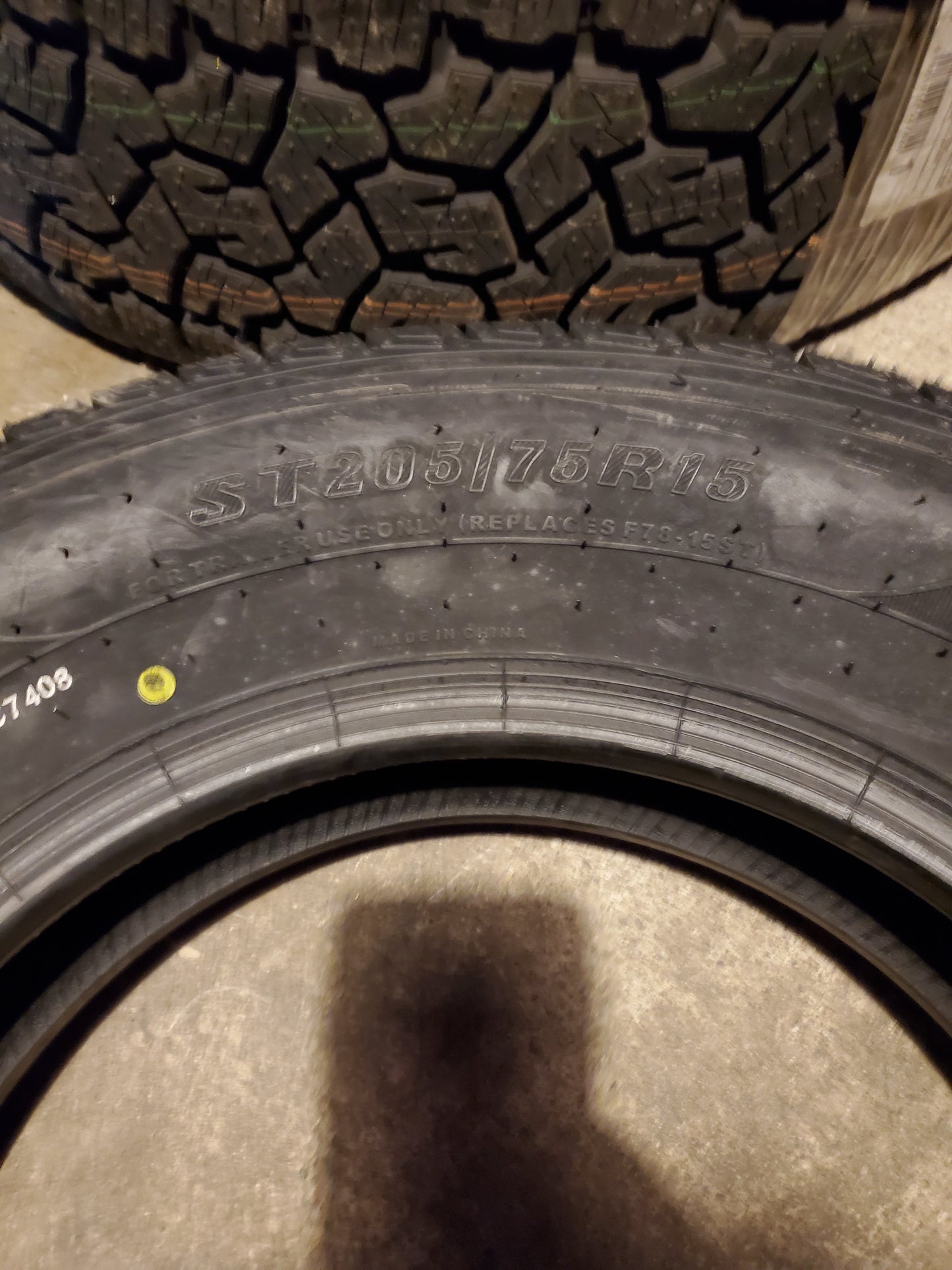 CARLSTAR RADIAL TRAIL HD BSW ST 205 75 15 107M 8PLY TRAILER TIRE 6H04591
