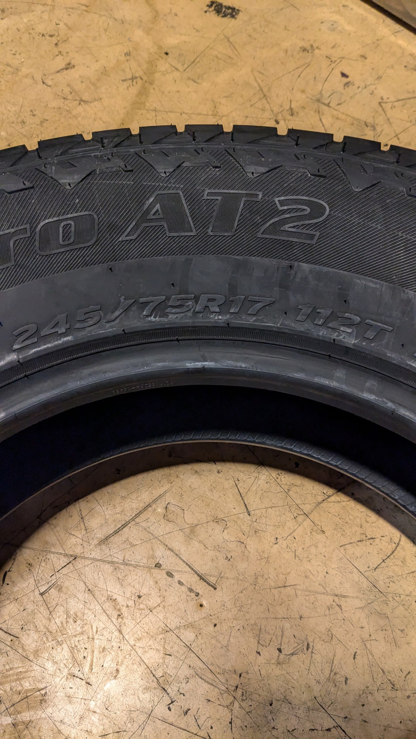 HANKOOK DYNAPRO AT2 BSW P 245 75 17 112T ALL TERRAIN TIRE 1021539